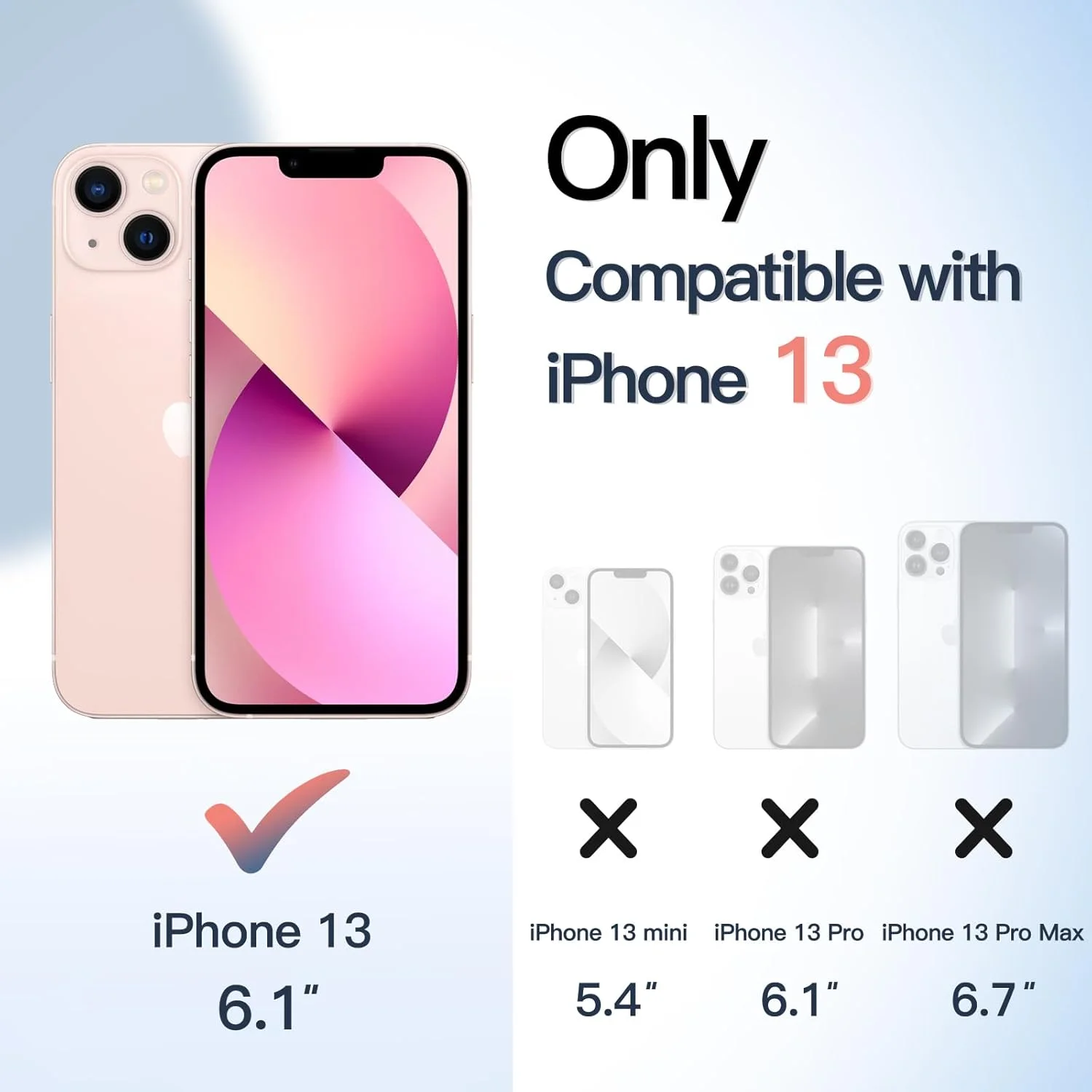 کاور آهنربایی JETech برای آیفون 13 6.1 اینچی سازگار با MagSafe، کاور ضربه گیر گوشی، فریم TPU مات رنگ ثابت، پشت شفاف ضد خش (صورتی)