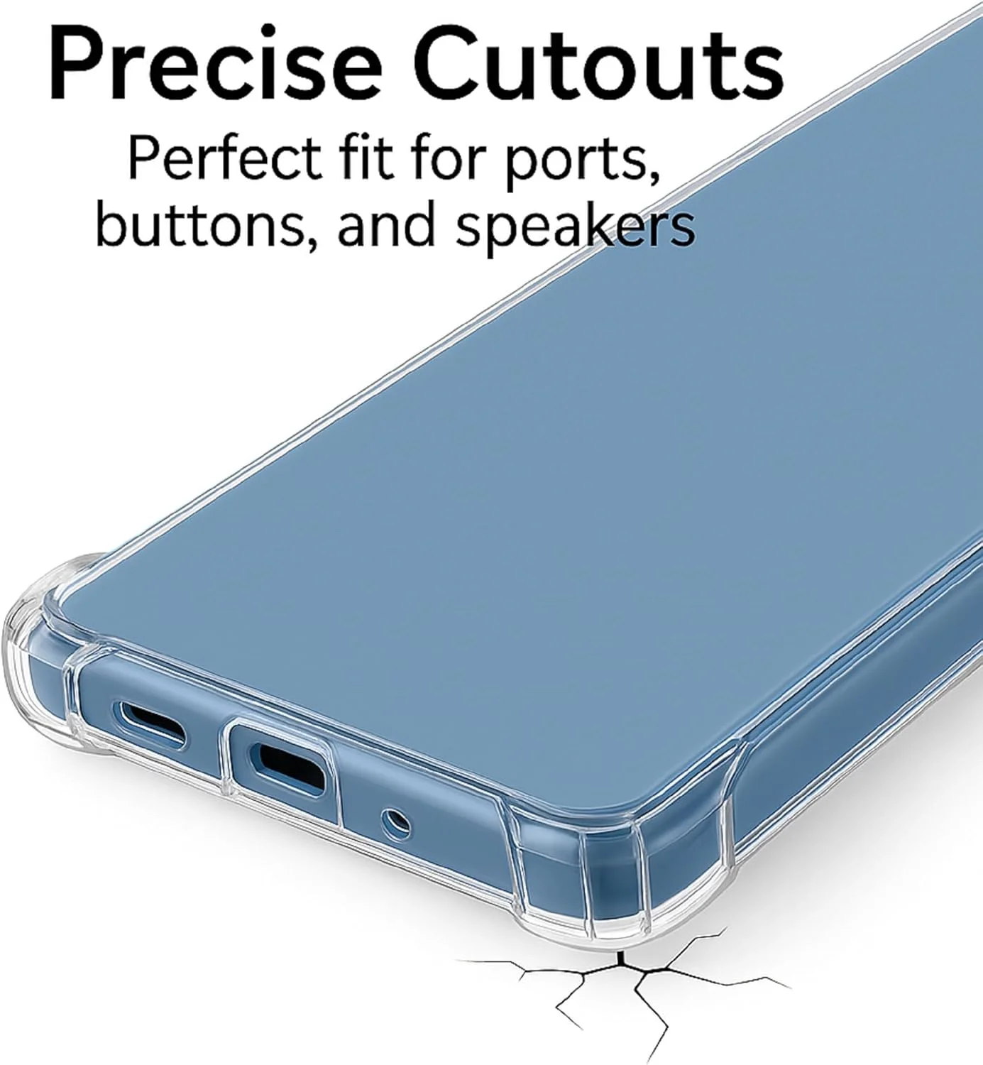 کاور شفاف شانس برای گوگل پیکسل 7a، ضربه گیر سیلیکونی TPU مقاوم در برابر ضربه با ایربگ های 4 گوشه، باریک، ضد زردی، محافظ انعطاف پذیر گوشی