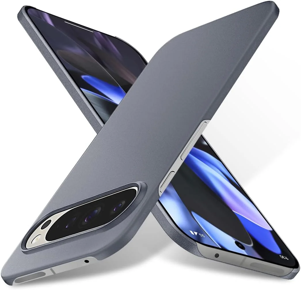 قاب بستمی برای گوشی گوگل پیکسل 9 پرو/پیکسل 9، قاب گوشی مینیمالیستی، فوق العاده سبک، محافظ دوربین، پوشش سخت PC برای پیکسل 9/9 پرو، قاب مات (خاکستری سنگریزه ای)