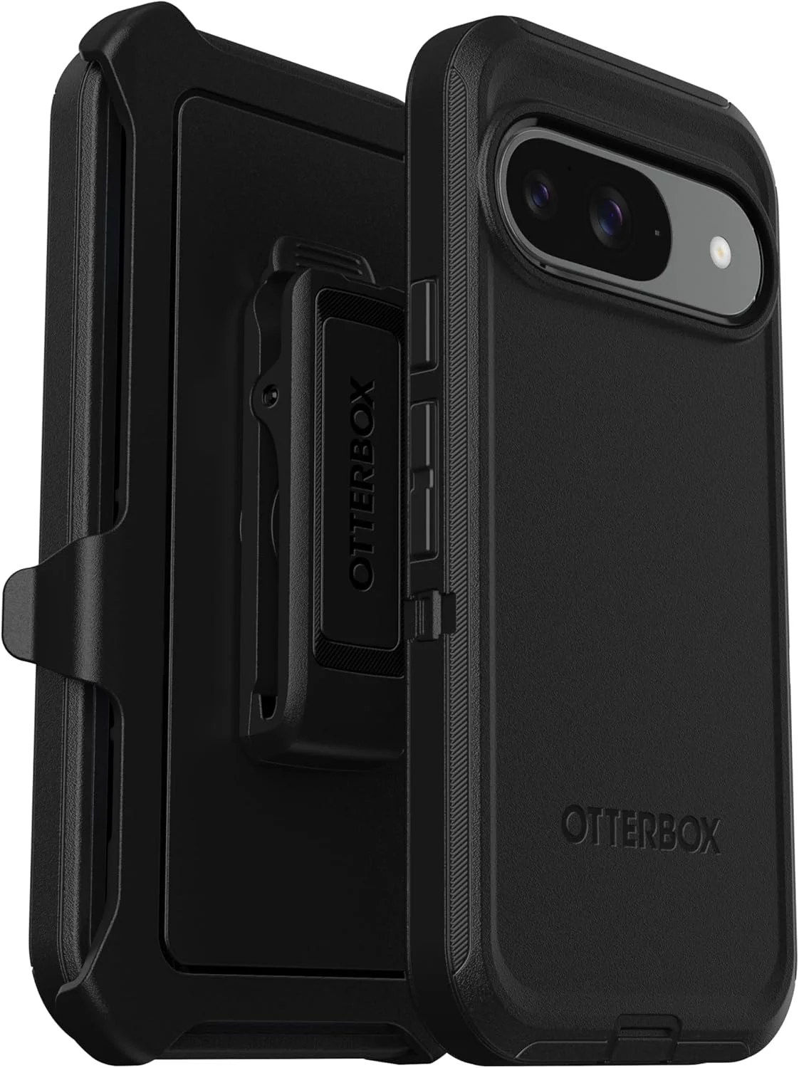 محافظ ضد ضربه و مقاوم OtterBox Defender برای Google Pixel 9 / Pixel 9 Pro، محافظت بسیار قوی، تست شده 5 برابر استاندارد نظامی، مشکی