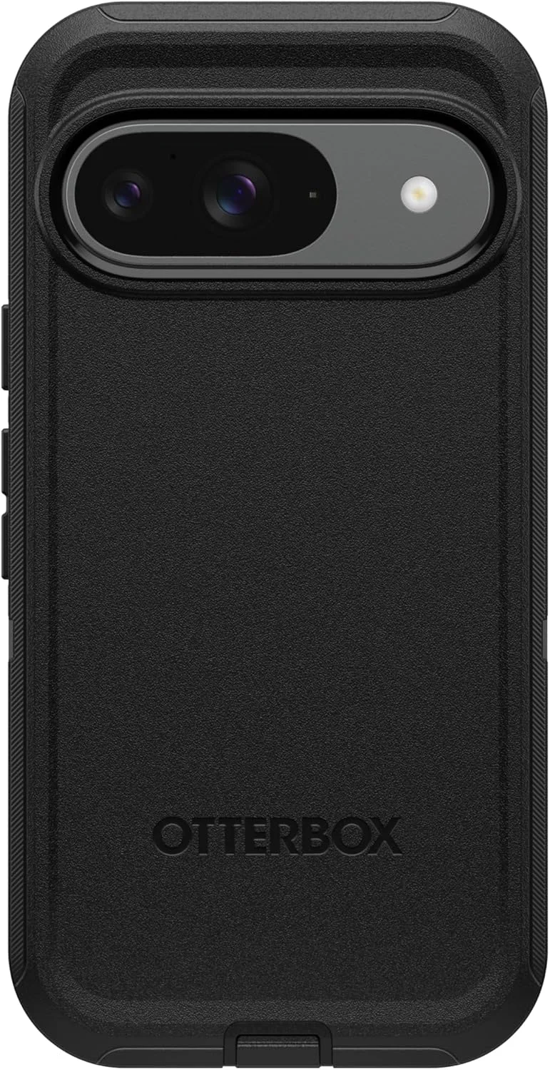محافظ ضد ضربه و مقاوم OtterBox Defender برای Google Pixel 9 / Pixel 9 Pro، محافظت بسیار قوی، تست شده 5 برابر استاندارد نظامی، مشکی