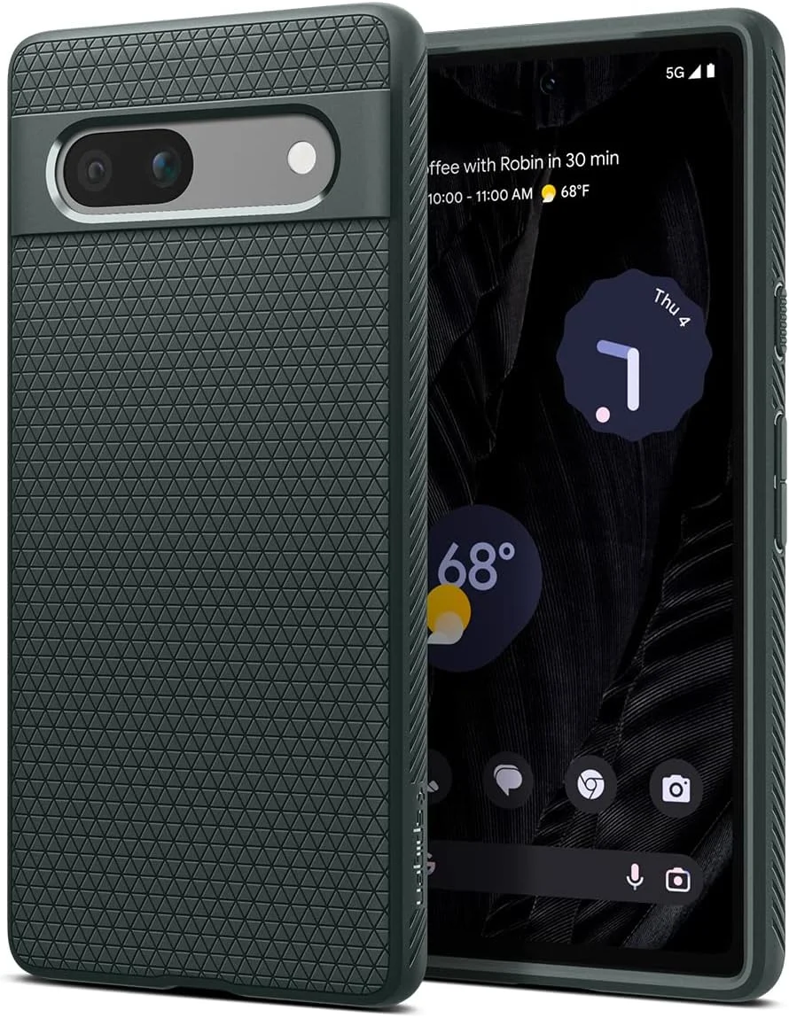 کاور محافظ گوشی گوگل پیکسل 7a مدل Liquid Air ساخته شده توسط Spigen (سال 2023) - سبز آبی