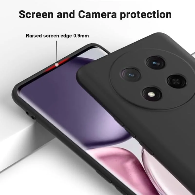 قاب محافظ سیلیکونی ضد خش و ضد ضربه برای گوشی آنر X9c، با طراحی باریک و لطیف - مشکی مات