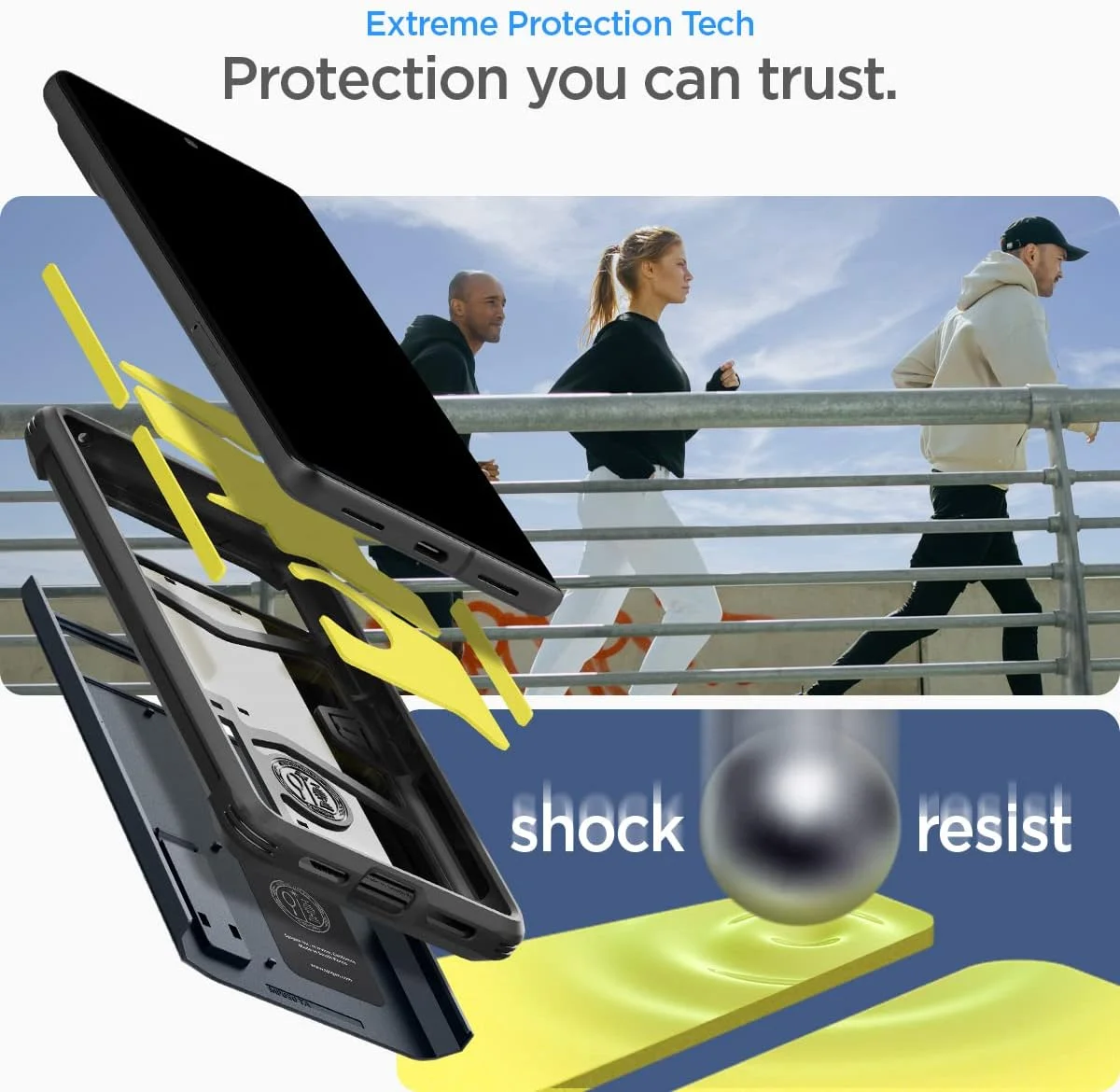 محافظ ضد ضربه Spigen Tough Armor مناسب برای گوشی Google Pixel 7 - رنگ Metal Slate