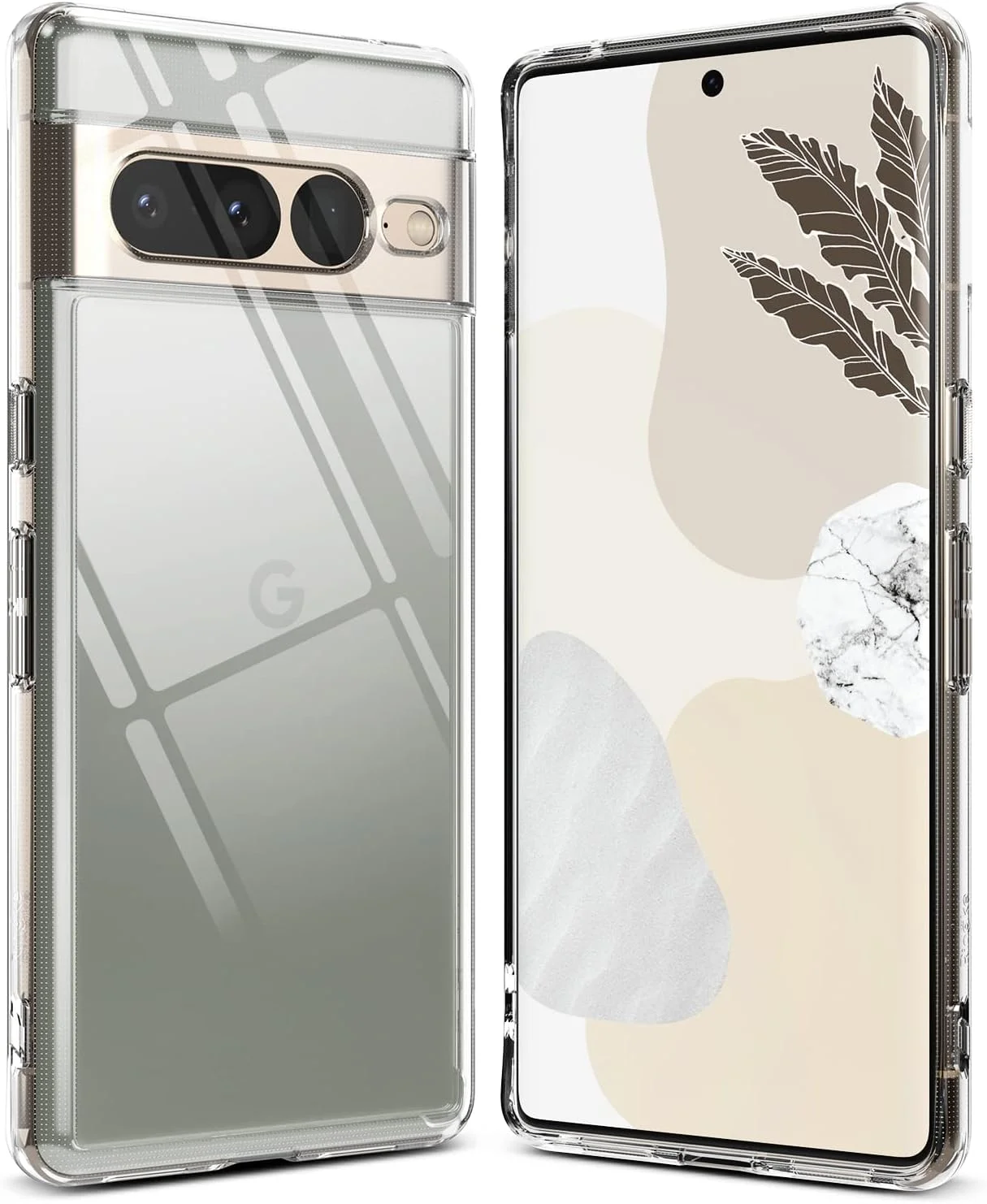 کاور محافظ گوشی رینکه فیوژن سازگار با گوگل پیکسل 7 پرو، ضد خش، پشت شفاف سخت، ضربه گیر TPU، محافظت در برابر افتادن، مناسب برای پیکسل 7 پرو (2022) - شفاف