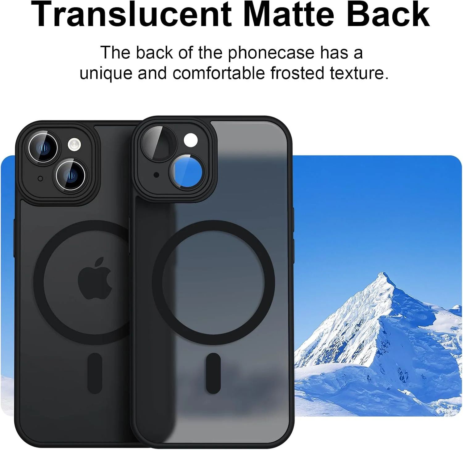 قاب محافظ مغناطیسی آیفون ۱۳، [سازگار با MagSafe] [محافظت در برابر سقوط از ارتفاع ۳ متر] [ساختار دولایه] ضد لغزش، مقاوم و پوشش کامل گوشی آیفون ۱۳ (مشکی)