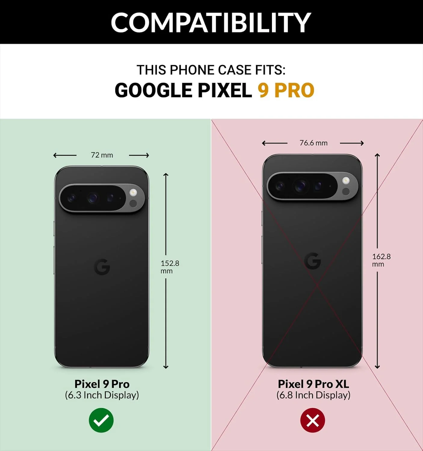 کیف چرمی تاشو گوشی موبایل سورازو برای گوگل پیکسل 9 پرو 5G - کیف محافظ با قفل مغناطیسی، محافظت RFID، 4 جای کارت، جاکلیدی و محافظت از دوربین - داکوتا مشکی