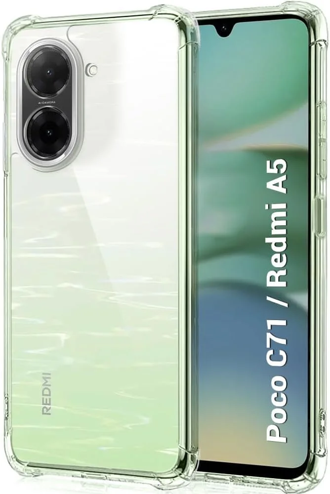 کاور محافظ ژله ای شفاف و انعطاف پذیر ضد ضربه با لبه های تقویت شده برای گوشی ردمی A5 کاور محافظ ژله ای شفاف و انعطاف پذیر ضد ضربه با لبه های تقویت شده برای گوشی ردمی A5