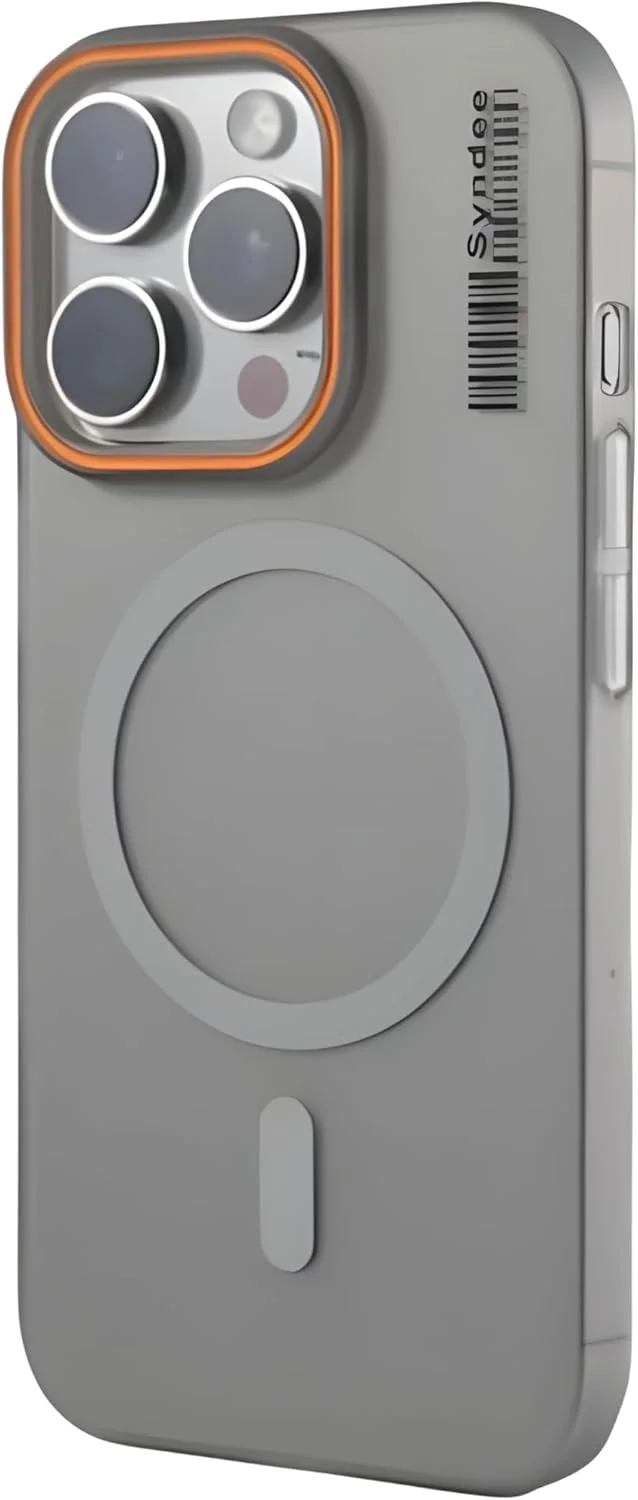 قاب گوشی بارکدی فوق العاده نازک و مات Next Store سازگار با آیفون 15 پرو مکس، کاور سخت PC نیمه شفاف با شارژ بی سیم مغناطیسی (خاکستری) قاب گوشی بارکدی فوق العاده نازک و مات Next Store سازگار با آیفون 15 پرو مکس، کاور سخت PC نیمه شفاف با شارژ بی سیم مغناطیسی (خاکستری)