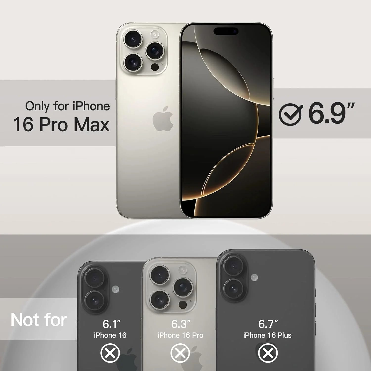 کاور سیلیکونی مایع JETech برای آیفون 16 پرو مکس 6.9 اینچی، کاور محافظ تمام بدنه با لمس نرم و ابریشمی، ضد خش و ضد ضربه با پوشش داخلی میکروفایبر (تیتانیوم طبیعی)