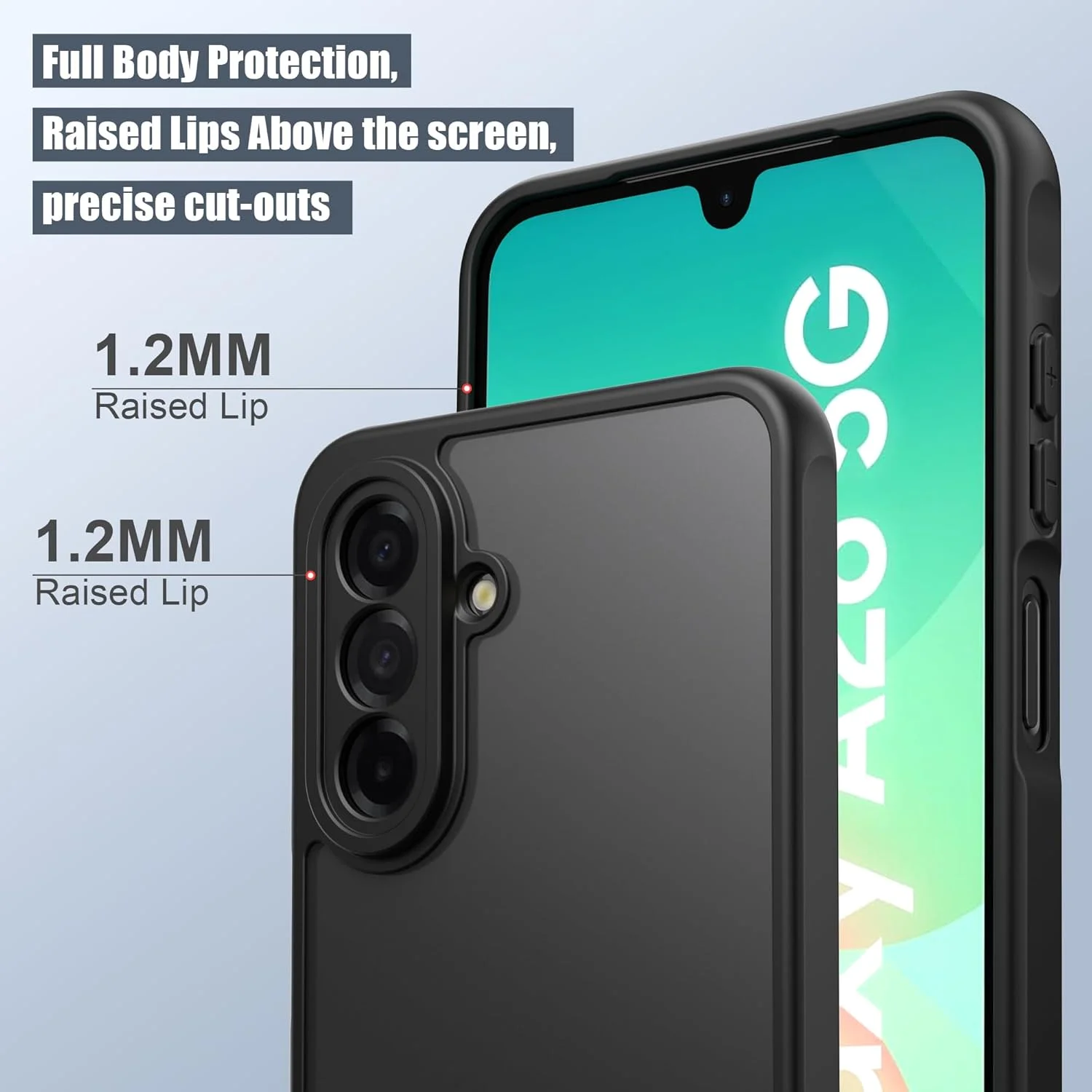 قاب مات گوشی سامسونگ گلکسی A26، کاور پشتی نیمه شفاف مات، محافظت در برابر ضربه برای سامسونگ گلکسی A26 (گلکسی A26) قاب مات گوشی سامسونگ گلکسی A26، کاور پشتی نیمه شفاف مات، محافظت در برابر ضربه برای سامسونگ گلکسی A26 (گلکسی A26)