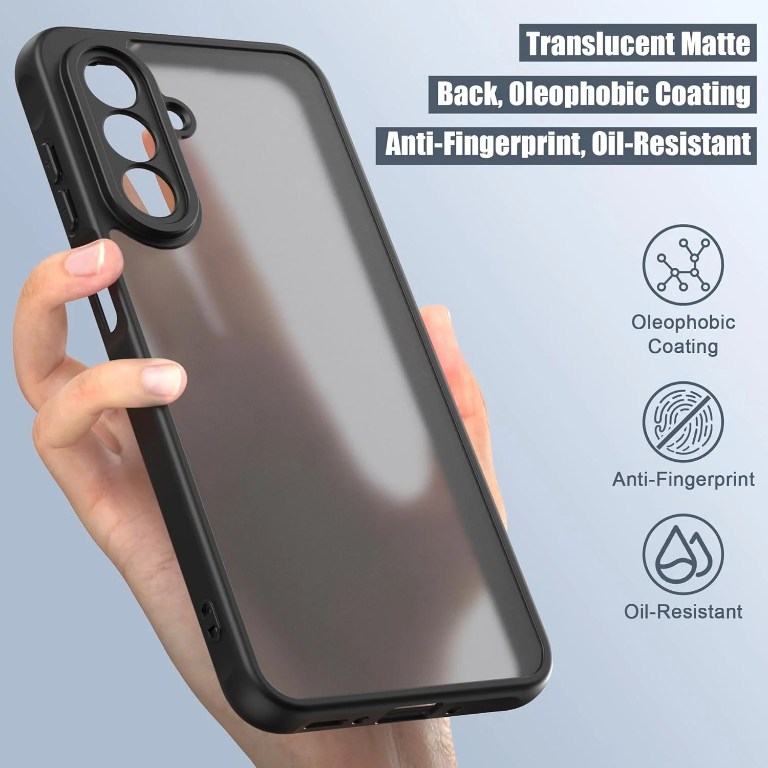 قاب مات گوشی سامسونگ گلکسی A26، کاور پشتی نیمه شفاف مات، محافظت در برابر ضربه برای سامسونگ گلکسی A26 (گلکسی A26) قاب مات گوشی سامسونگ گلکسی A26، کاور پشتی نیمه شفاف مات، محافظت در برابر ضربه برای سامسونگ گلکسی A26 (گلکسی A26)