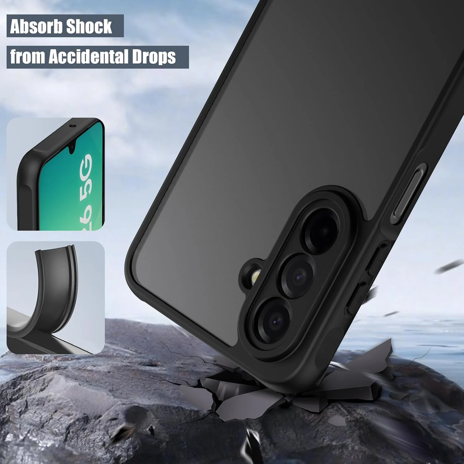 قاب مات گوشی سامسونگ گلکسی A26، کاور پشتی نیمه شفاف مات، محافظت در برابر ضربه برای سامسونگ گلکسی A26 (گلکسی A26) قاب مات گوشی سامسونگ گلکسی A26، کاور پشتی نیمه شفاف مات، محافظت در برابر ضربه برای سامسونگ گلکسی A26 (گلکسی A26)