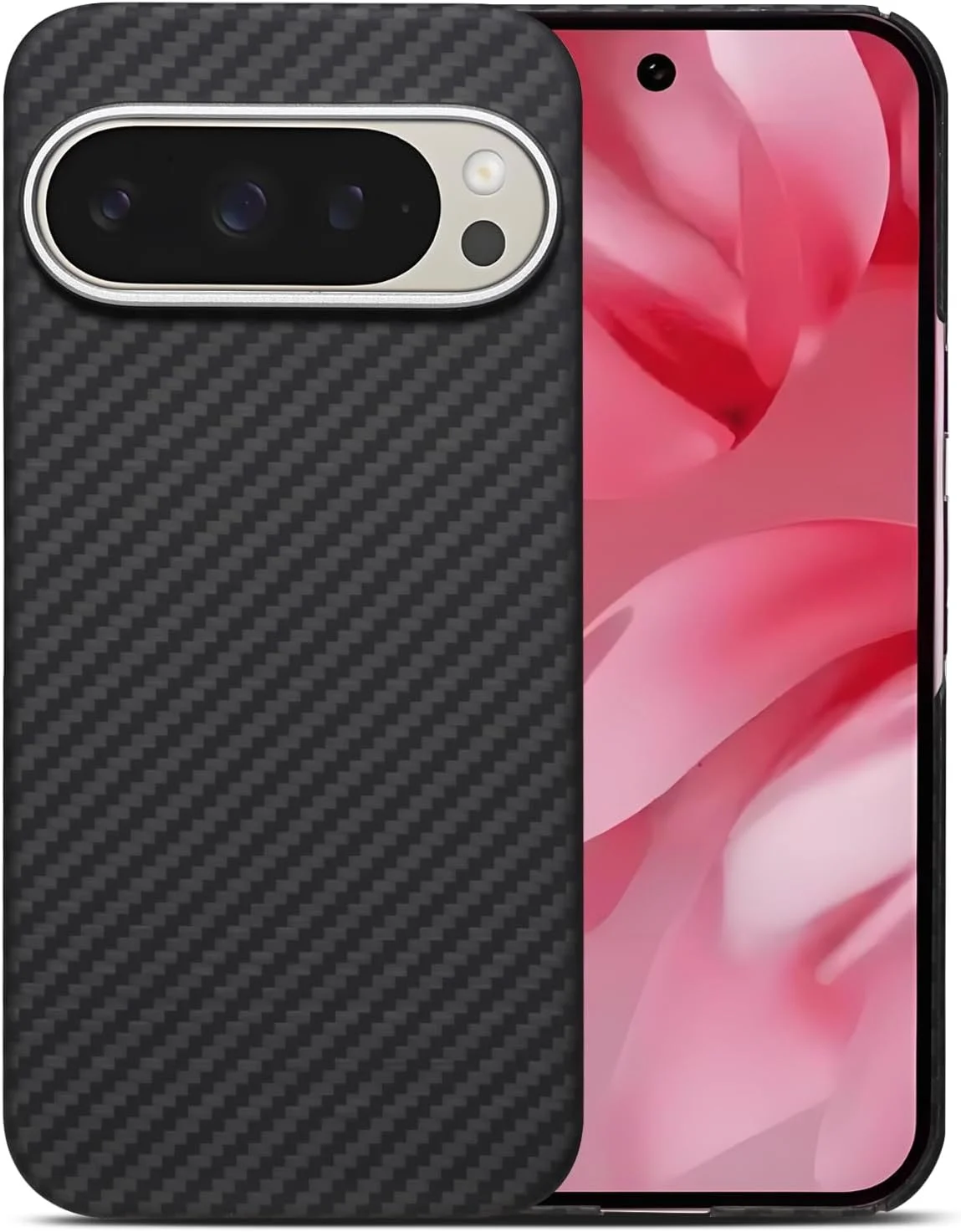 قاب محافظ فیبر آرامید کربنی برای گوگل پیکسل 10 پرو ایکس ال، ساخته شده از مواد آرامید و آلیاژ آلومینیوم، محافظ لنز فلزی، طراحی مدرن - مشکی قاب محافظ فیبر آرامید کربنی برای گوگل پیکسل 10 پرو ایکس ال، ساخته شده از مواد آرامید و آلیاژ آلومینیوم، محافظ لنز فلزی، طراحی مدرن - مشکی