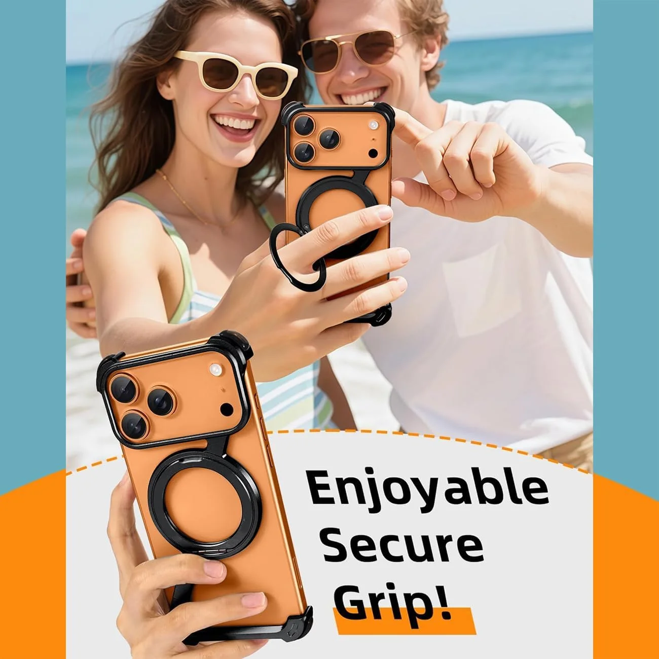 قاب گوشی مینیمالیستی مارگون سازگار با آیفون 17 پرو مکس، کاور گوشی با پایه چرخان 360 درجه، طراحی بدون قاب فلزی آلومینیومی، محافظ ضد ضربه (مشکی، 17 PRM) قاب گوشی مینیمالیستی مارگون سازگار با آیفون 17 پرو مکس، کاور گوشی با پایه چرخان 360 درجه، طراحی بدون قاب فلزی آلومینیومی، محافظ ضد ضربه (مشکی، 17 PRM)