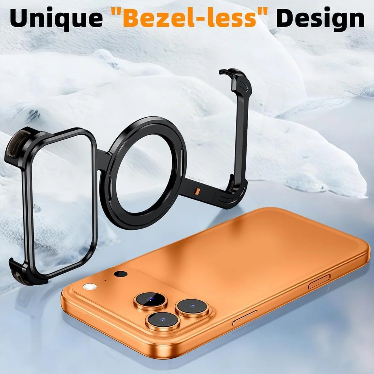 قاب گوشی مینیمالیستی مارگون سازگار با آیفون 17 پرو مکس، کاور گوشی با پایه چرخان 360 درجه، طراحی بدون قاب فلزی آلومینیومی، محافظ ضد ضربه (مشکی، 17 PRM) قاب گوشی مینیمالیستی مارگون سازگار با آیفون 17 پرو مکس، کاور گوشی با پایه چرخان 360 درجه، طراحی بدون قاب فلزی آلومینیومی، محافظ ضد ضربه (مشکی، 17 PRM)