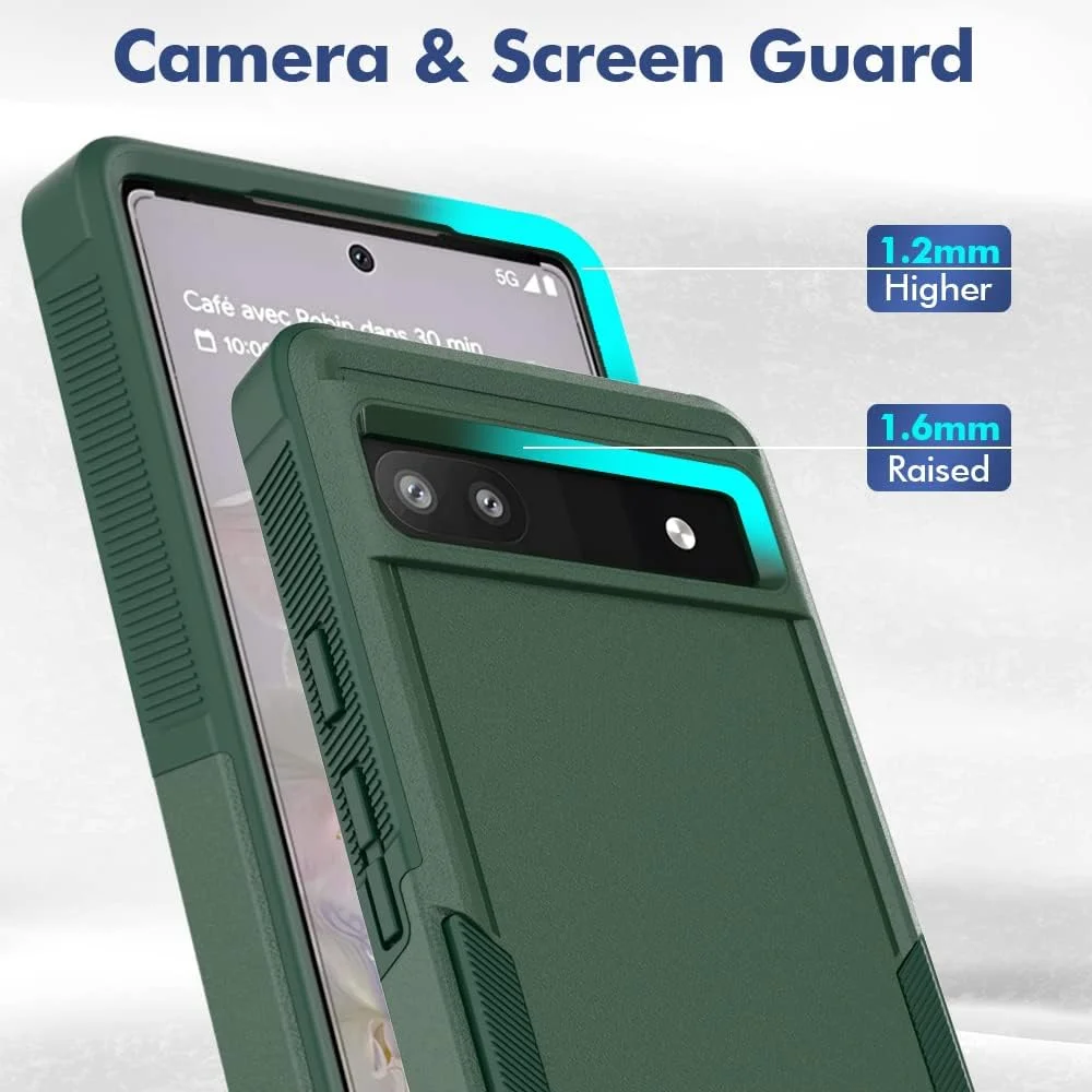 قاب محافظ گوشی جیلی برای گوگل پیکسل 6A، قاب گوشی پیکسل 6A به همراه محافظ صفحه نمایش، محافظت در برابر سقوط با استاندارد نظامی، ضد خش، قاب محکم برای گوگل پیکسل 6a 5G، سبز قاب محافظ گوشی جیلی برای گوگل پیکسل 6A، قاب گوشی پیکسل 6A به همراه محافظ صفحه نمایش، محافظت در برابر سقوط با استاندارد نظامی، ضد خش، قاب محکم برای گوگل پیکسل 6a 5G، سبز