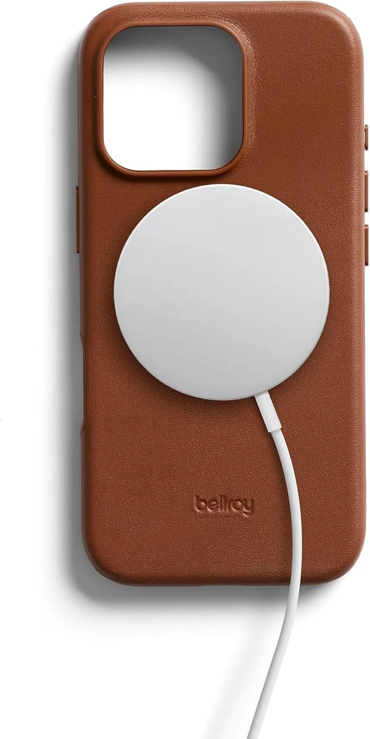 کاور چرمی بلروی برای آیفون 16 پرو - رنگ Sienna کاور چرمی بلروی برای آیفون 16 پرو - رنگ Sienna