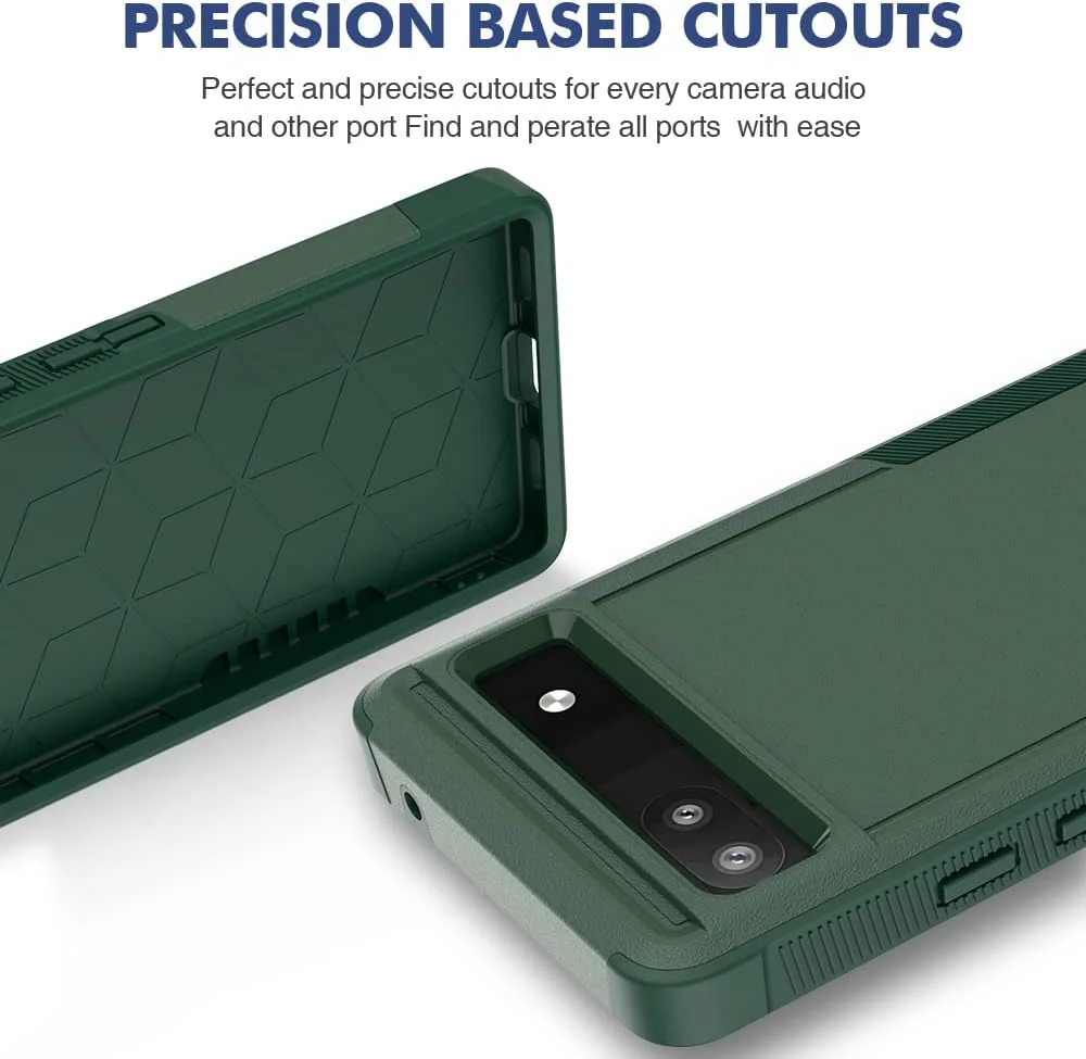 قاب محافظ گوشی جیلی برای گوگل پیکسل 6A، قاب گوشی پیکسل 6A به همراه محافظ صفحه نمایش، محافظت در برابر سقوط با استاندارد نظامی، ضد خش، قاب محکم برای گوگل پیکسل 6a 5G، سبز قاب محافظ گوشی جیلی برای گوگل پیکسل 6A، قاب گوشی پیکسل 6A به همراه محافظ صفحه نمایش، محافظت در برابر سقوط با استاندارد نظامی، ضد خش، قاب محکم برای گوگل پیکسل 6a 5G، سبز