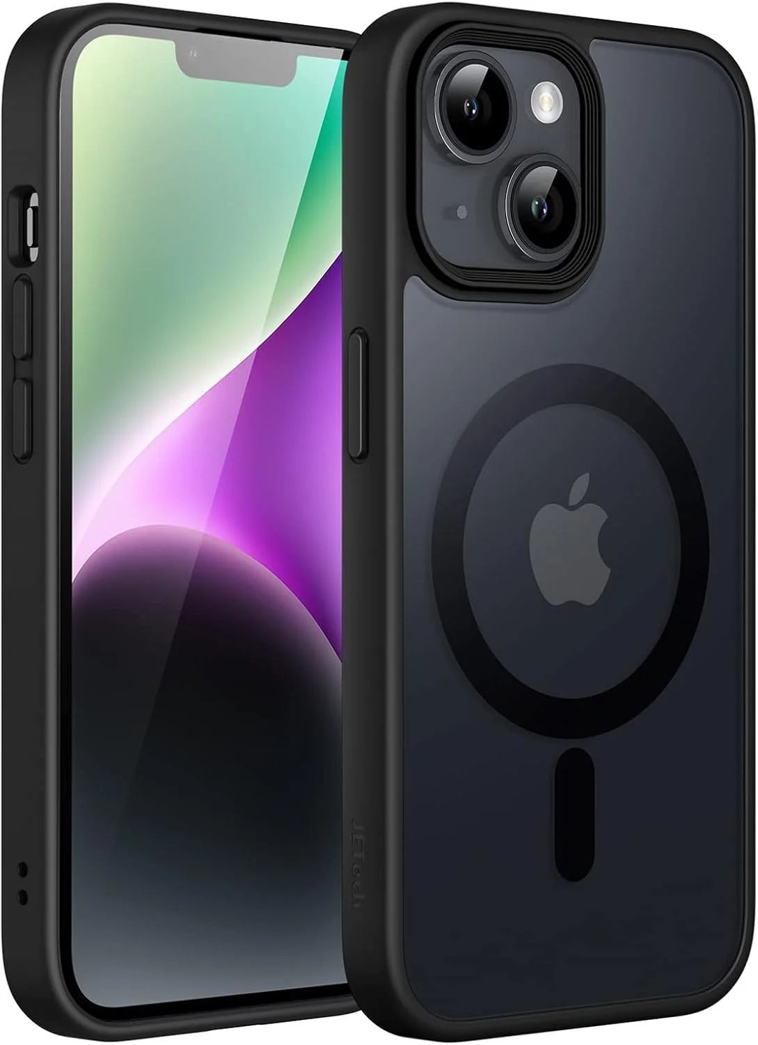 کاور آهنربایی JETech برای آیفون 14 با اندازه 6.1 اینچ سازگار با MagSafe، پشت مات نیمه شفاف، کاور باریک و ضد ضربه گوشی (مشکی)