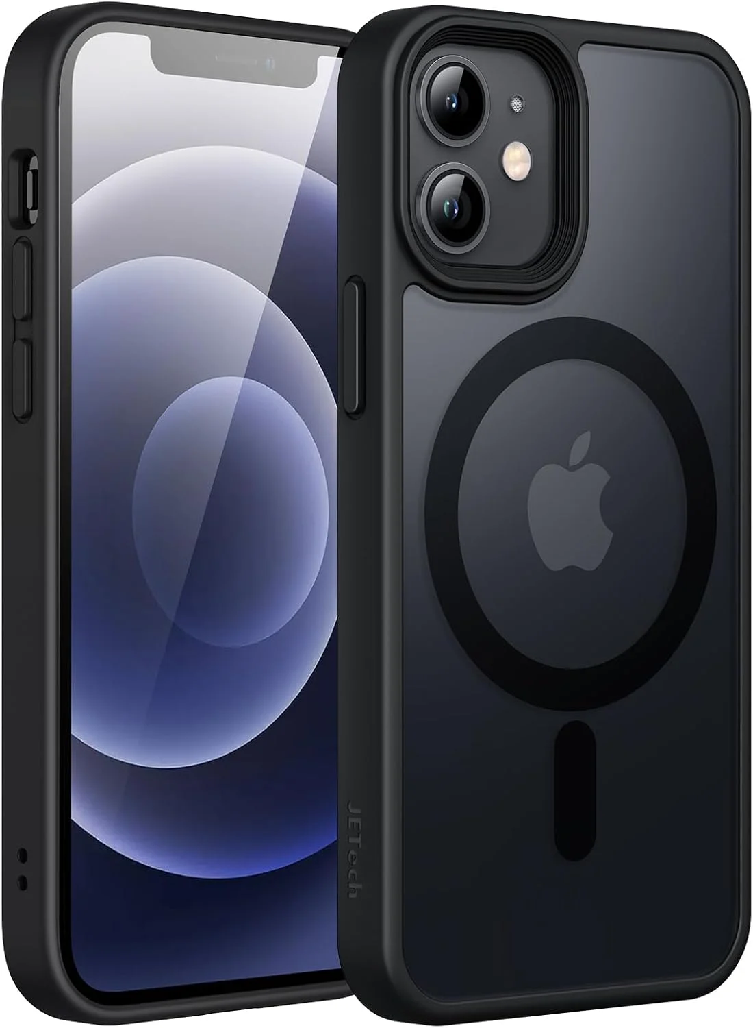 کاور آهنربایی JETech برای آیفون 12 مینی 5.4 اینچی سازگار با MagSafe، پشت مات نیمه شفاف، کاور باریک و ضد ضربه گوشی (مشکی)