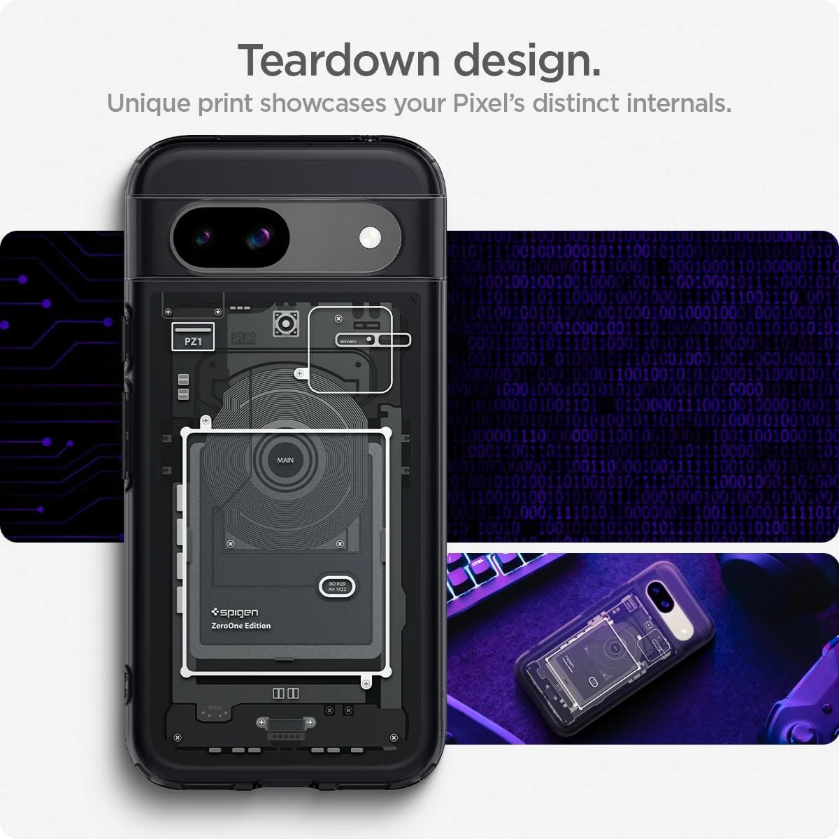 کاور محافظ باریک Spigen Ultra Hybrid مناسب برای گوشی Google Pixel 8a - طرح Zero One کاور محافظ باریک Spigen Ultra Hybrid مناسب برای گوشی Google Pixel 8a - طرح Zero One