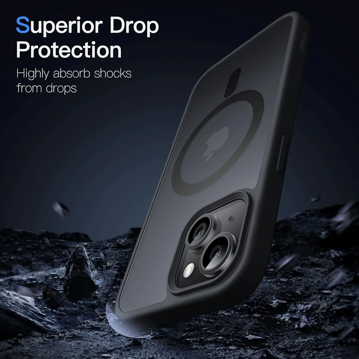 کاور آهنربایی JETech برای آیفون 14 با اندازه 6.1 اینچ سازگار با MagSafe، پشت مات نیمه شفاف، کاور باریک و ضد ضربه گوشی (مشکی) کاور آهنربایی JETech برای آیفون 14 با اندازه 6.1 اینچ سازگار با MagSafe، پشت مات نیمه شفاف، کاور باریک و ضد ضربه گوشی (مشکی)