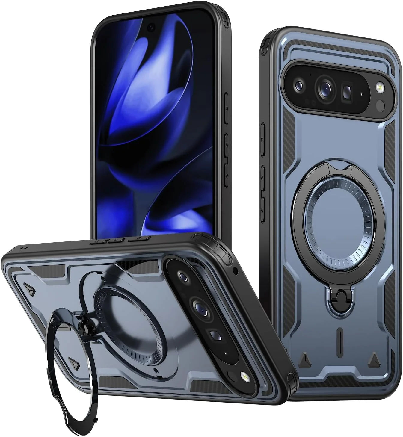 قاب محافظ پان ایکس کیس برای گوگل پیکسل 10/10 پرو - کاور ارتشی ضد ضربه با حلقه فلزی 360 درجه و پایه، سازگار با Pixelsnap و Magsafe (آبی) قاب محافظ پان ایکس کیس برای گوگل پیکسل 10/10 پرو - کاور ارتشی ضد ضربه با حلقه فلزی 360 درجه و پایه، سازگار با Pixelsnap و Magsafe (آبی)