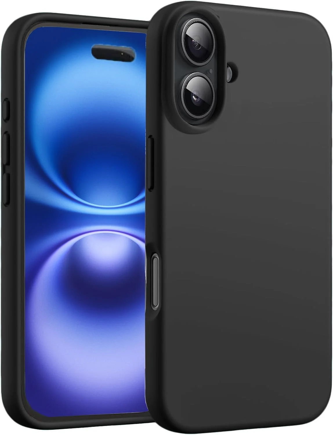 قاب سیلیکونی مایع برای آیفون 16، قاب گوشی باریک و سبک ضد ضربه با پوشش میکروفایبر، پوشش ژله ای لاستیکی TPU نرم سازگار با آیفون 16، تیتانیوم مشکی قاب سیلیکونی مایع برای آیفون 16، قاب گوشی باریک و سبک ضد ضربه با پوشش میکروفایبر، پوشش ژله ای لاستیکی TPU نرم سازگار با آیفون 16، تیتانیوم مشکی