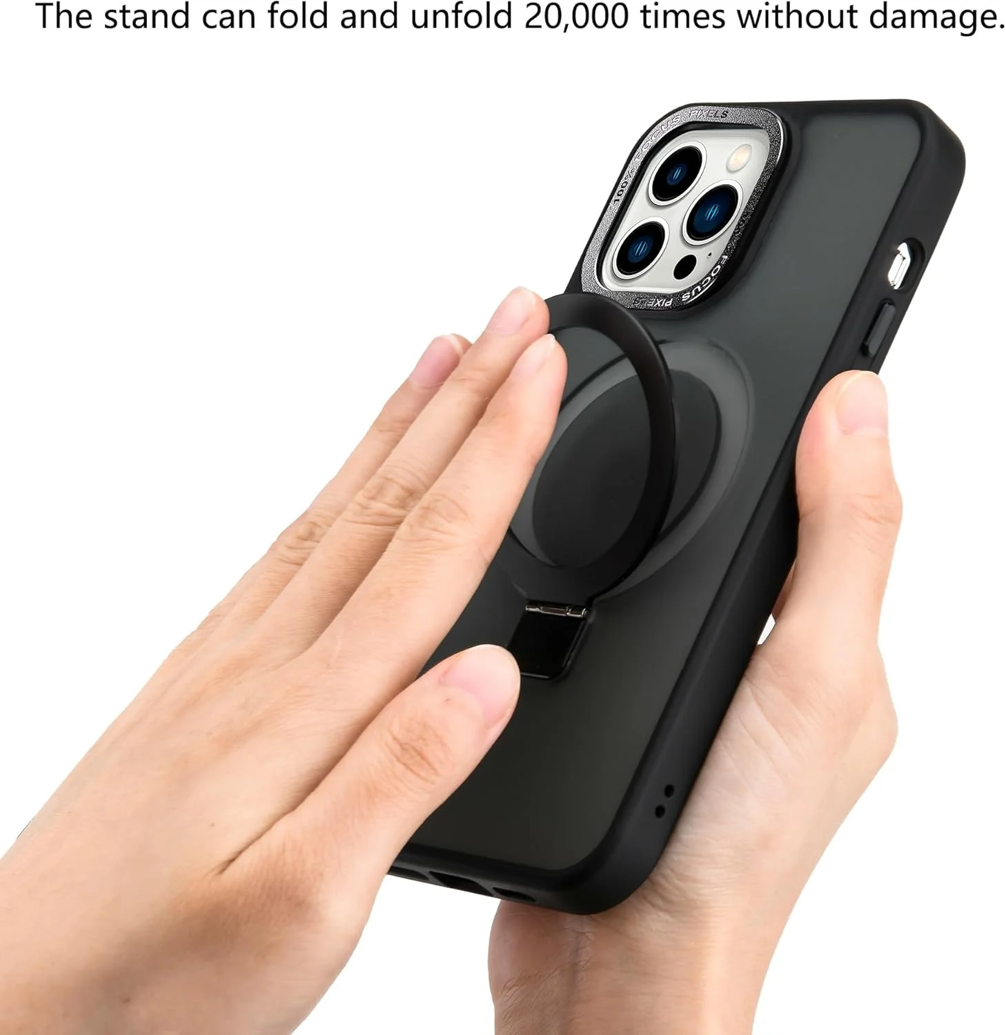 کاور محافظ مغناطیسی سازگار با آیفون 14 پلاس، پشت مات نیمه شفاف، ضد لغزش، ضد ضربه به همراه استند، آبی کاور محافظ مغناطیسی سازگار با آیفون 14 پلاس، پشت مات نیمه شفاف، ضد لغزش، ضد ضربه به همراه استند، آبی