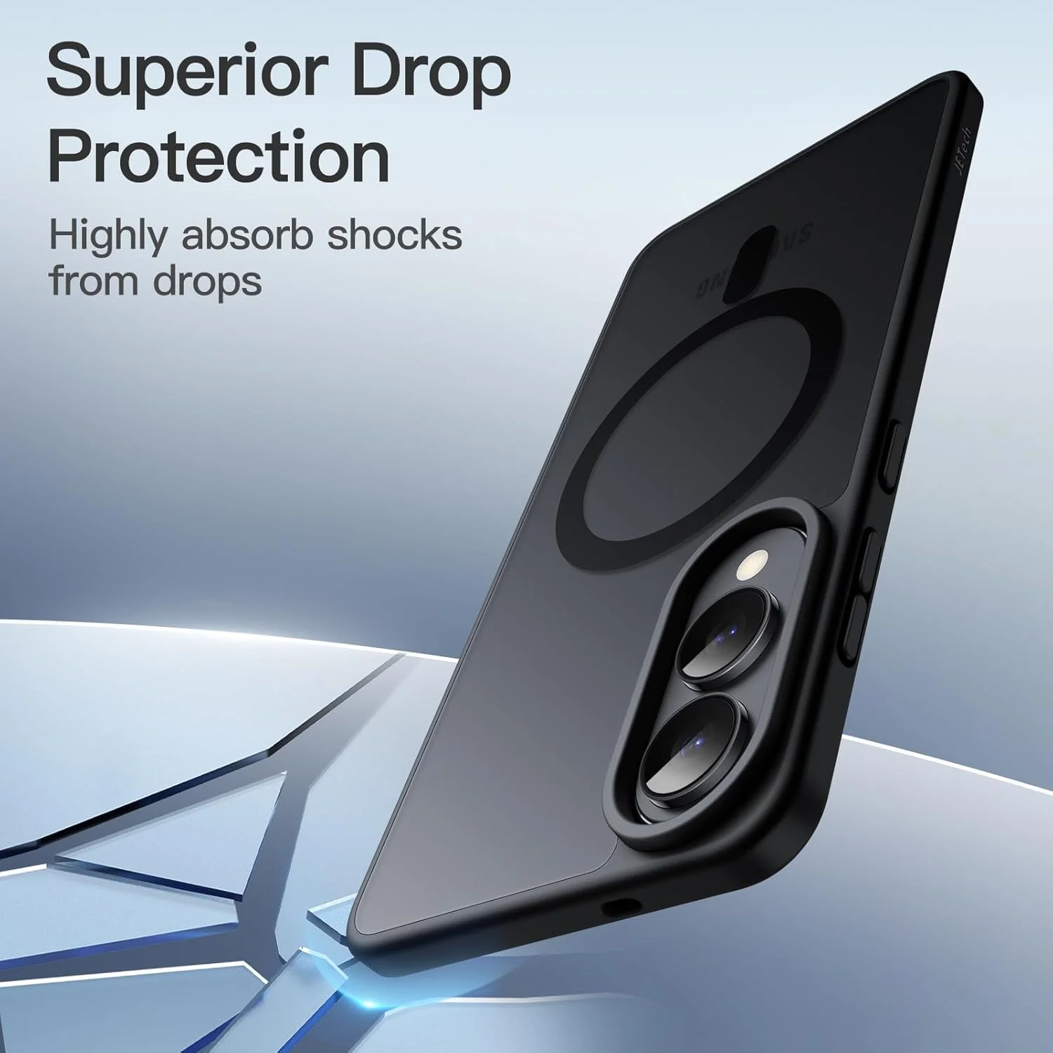 کاور آهنربایی JETech برای گوشی سامسونگ گلکسی S25 Edge، سازگار با MagSafe، پشت مات نیمه شفاف، باریک و مقاوم در برابر ضربه (مشکی) کاور آهنربایی JETech برای گوشی سامسونگ گلکسی S25 Edge، سازگار با MagSafe، پشت مات نیمه شفاف، باریک و مقاوم در برابر ضربه (مشکی)