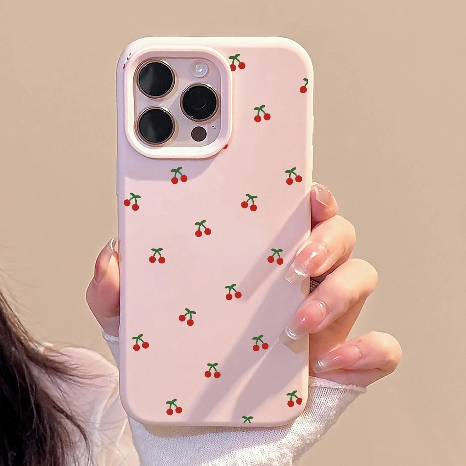 قاب گوشی آیفون 12/12 پرو، طرح گیلاس بامزه، قاب TPU نرم و باریک با محافظت برجسته برای دوربین، قاب گوشی زیبا برای دختران و بانوان - صورتی قاب گوشی آیفون 12/12 پرو، طرح گیلاس بامزه، قاب TPU نرم و باریک با محافظت برجسته برای دوربین، قاب گوشی زیبا برای دختران و بانوان - صورتی