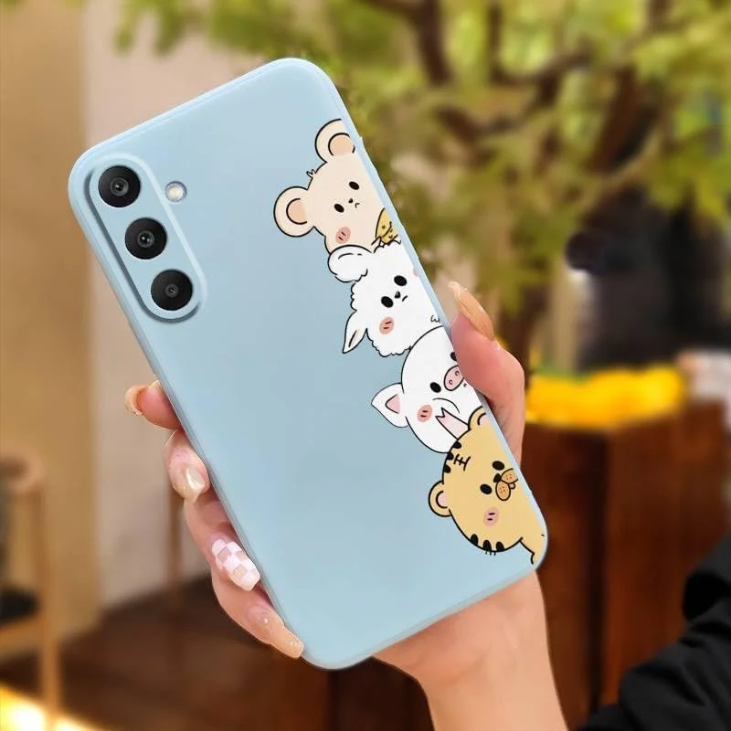 قاب گوشی برای سامسونگ گلکسی A16 5G/SM-166P/E، محافظ لنز دوربین، ضد ضربه، با طرح گربه، رنگ ثابت، با پوشش سیلیکونی قاب گوشی برای سامسونگ گلکسی A16 5G/SM-166P/E، محافظ لنز دوربین، ضد ضربه، با طرح گربه، رنگ ثابت، با پوشش سیلیکونی