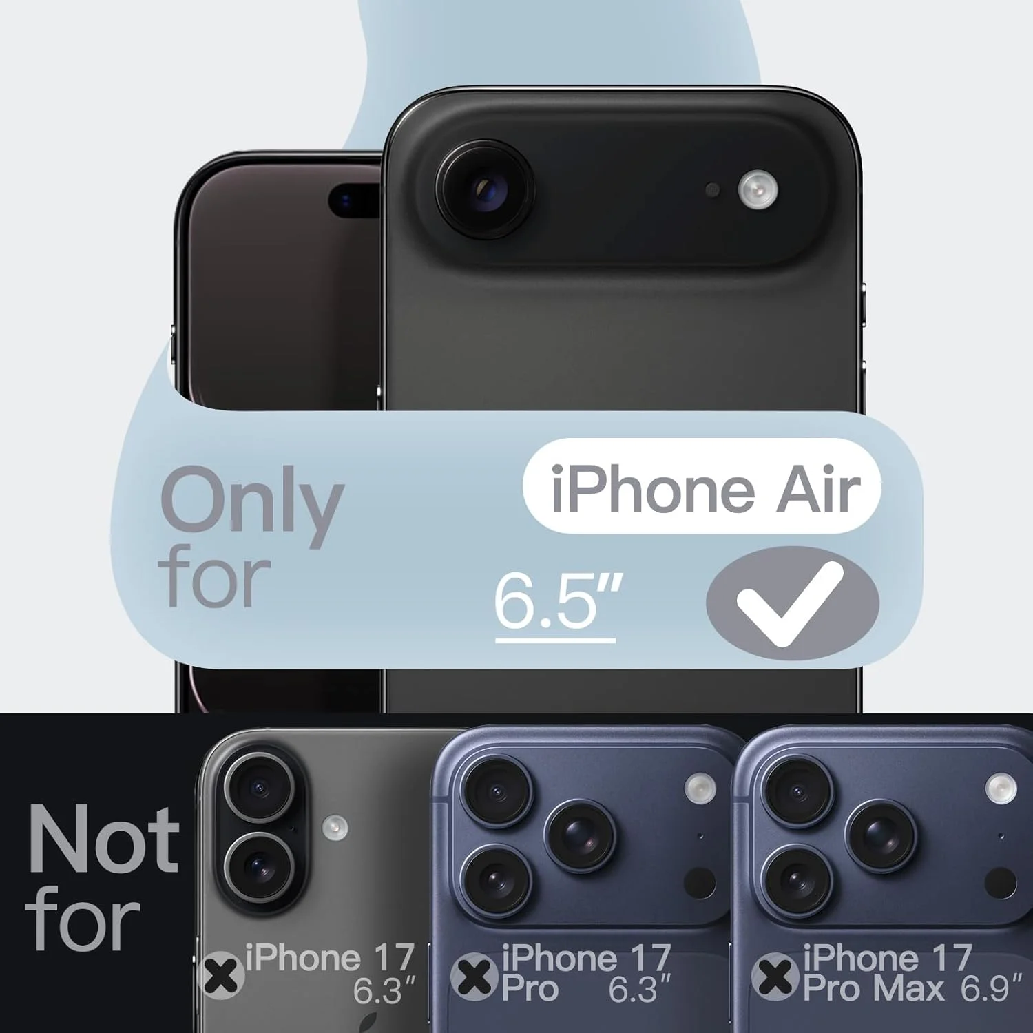 کاور سیلیکونی آهنربایی JETech برای آیفون 17 Air، سازگار با MagSafe، بافت نرم و لطیف، کاور گوشی ضد ضربه با محافظ لنز دوربین، صفحه نمایش 6.5 اینچی (مشکی) کاور سیلیکونی آهنربایی JETech برای آیفون 17 Air، سازگار با MagSafe، بافت نرم و لطیف، کاور گوشی ضد ضربه با محافظ لنز دوربین، صفحه نمایش 6.5 اینچی (مشکی)