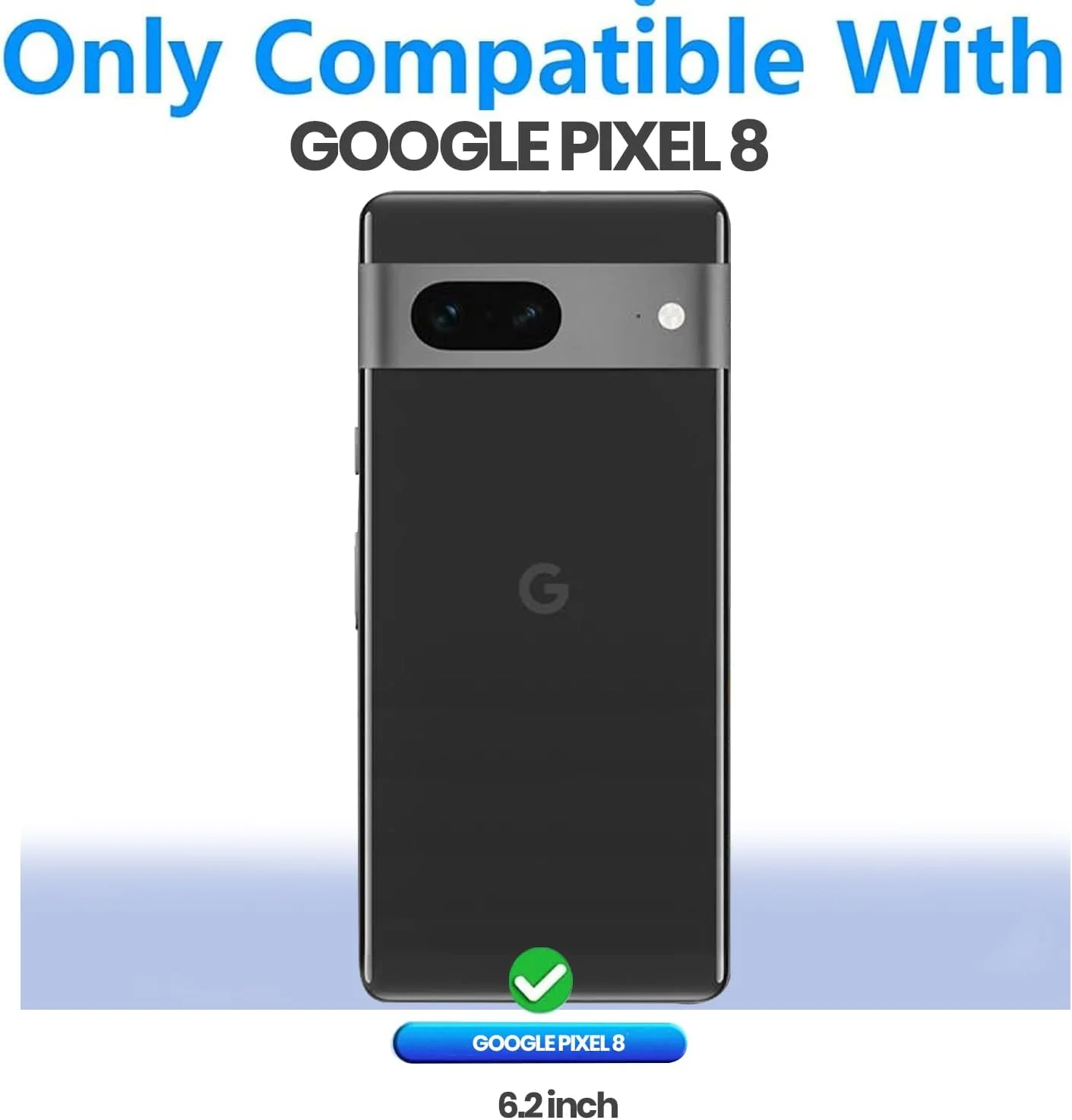 کاور شفاف برای گوشی گوگل پیکسل 8 [کاور ژله‌ای سیلیکونی باریک] [بامپر TPU] [کاور نرم و فوق‌العاده نازک] کاور گوشی پیکسل 8 (6.2 اینچ) (شفاف کریستالی)