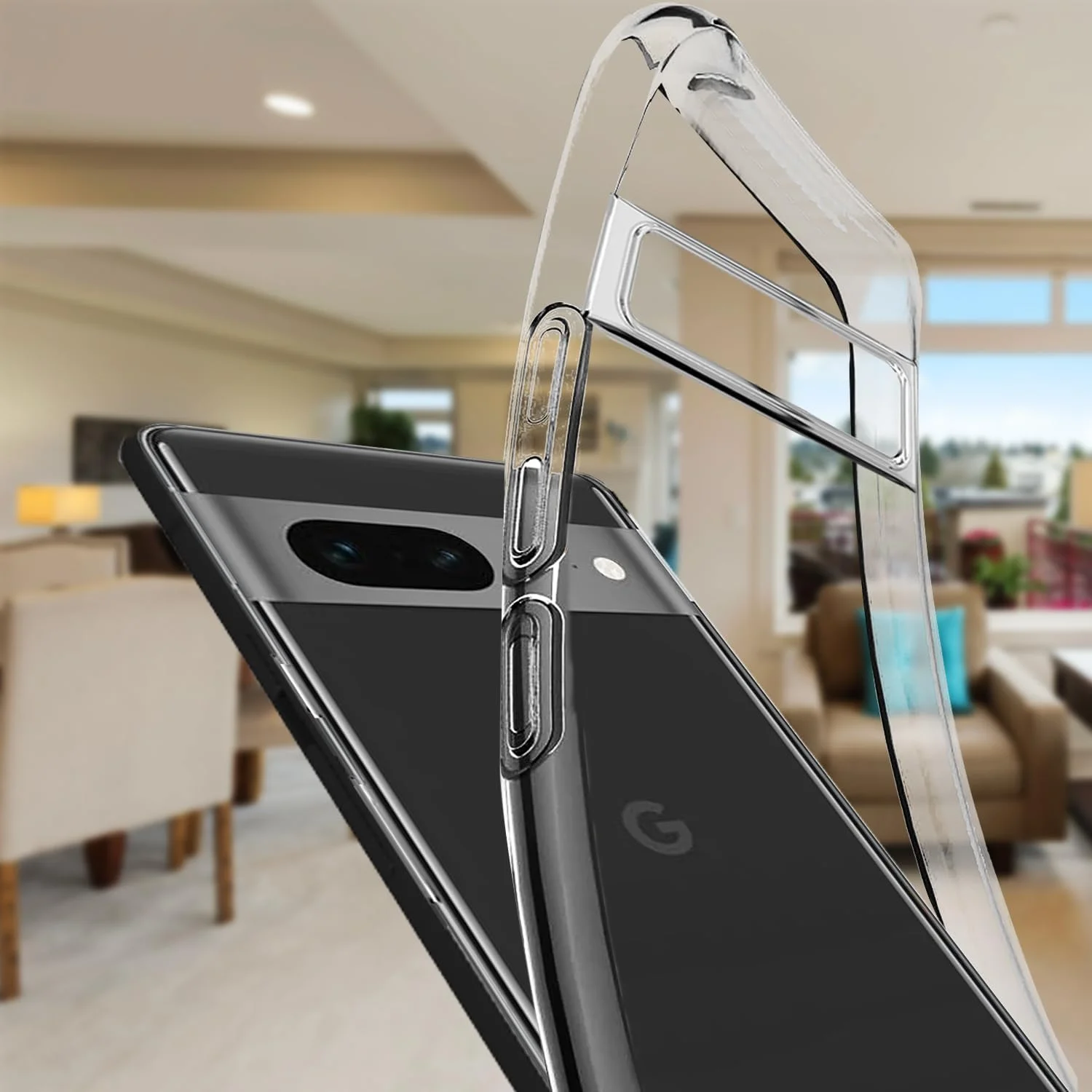 کاور شفاف برای گوشی گوگل پیکسل 8 [کاور ژله‌ای سیلیکونی باریک] [بامپر TPU] [کاور نرم و فوق‌العاده نازک] کاور گوشی پیکسل 8 (6.2 اینچ) (شفاف کریستالی)