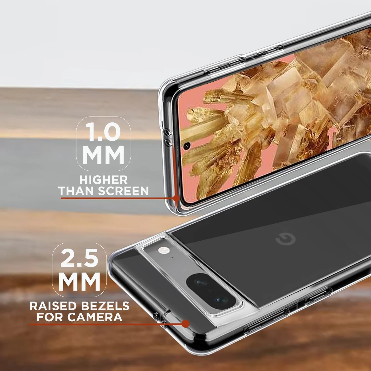 کاور شفاف برای گوشی گوگل پیکسل 8 [کاور ژله‌ای سیلیکونی باریک] [بامپر TPU] [کاور نرم و فوق‌العاده نازک] کاور گوشی پیکسل 8 (6.2 اینچ) (شفاف کریستالی)