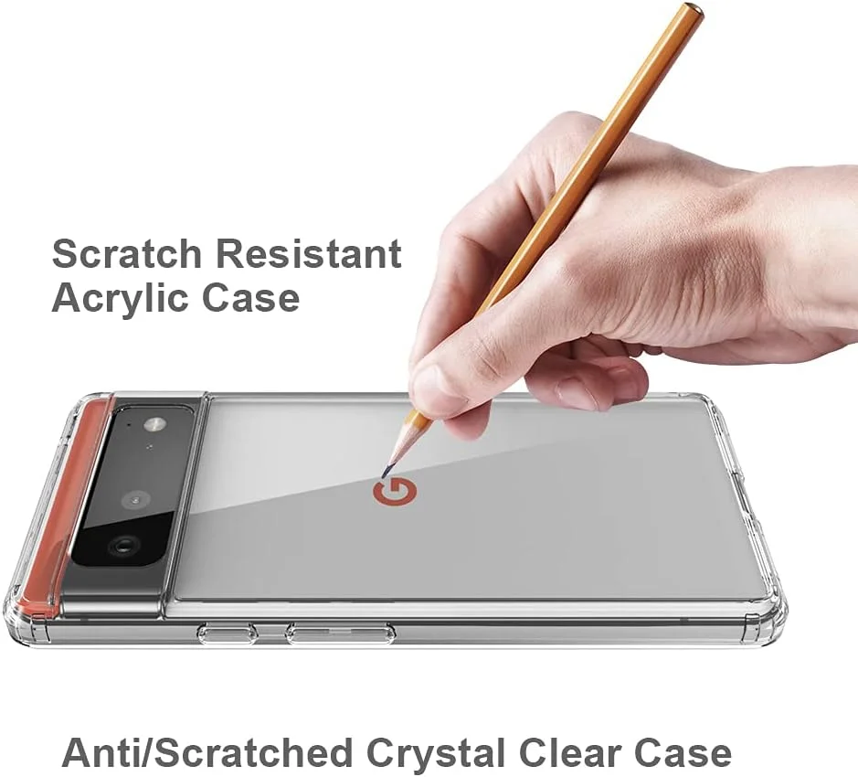 کاور محافظ سخت و شفاف با بامپر TPU باریک و ضد ضربه Kowauri برای Google Pixel 6 (2021) - سازگار با شارژ بیسیم - شفاف کاور محافظ سخت و شفاف با بامپر TPU باریک و ضد ضربه Kowauri برای Google Pixel 6 (2021) - سازگار با شارژ بیسیم - شفاف