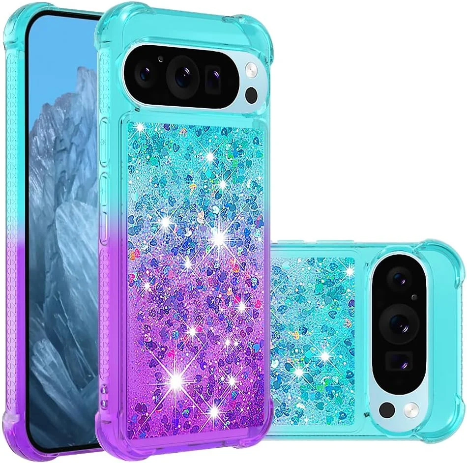 قاب اکلیلی برای گوگل پیکسل 10 پرو ایکس ال، قاب درخشان عشق اکلیلی شن روان دخترانه زنانه، پایه شفاف، قاب TPU نرم برای گوگل پیکسل 10 پرو ایکس ال. آبی بنفش YBJ قاب اکلیلی برای گوگل پیکسل 10 پرو ایکس ال، قاب درخشان عشق اکلیلی شن روان دخترانه زنانه، پایه شفاف، قاب TPU نرم برای گوگل پیکسل 10 پرو ایکس ال. آبی بنفش YBJ