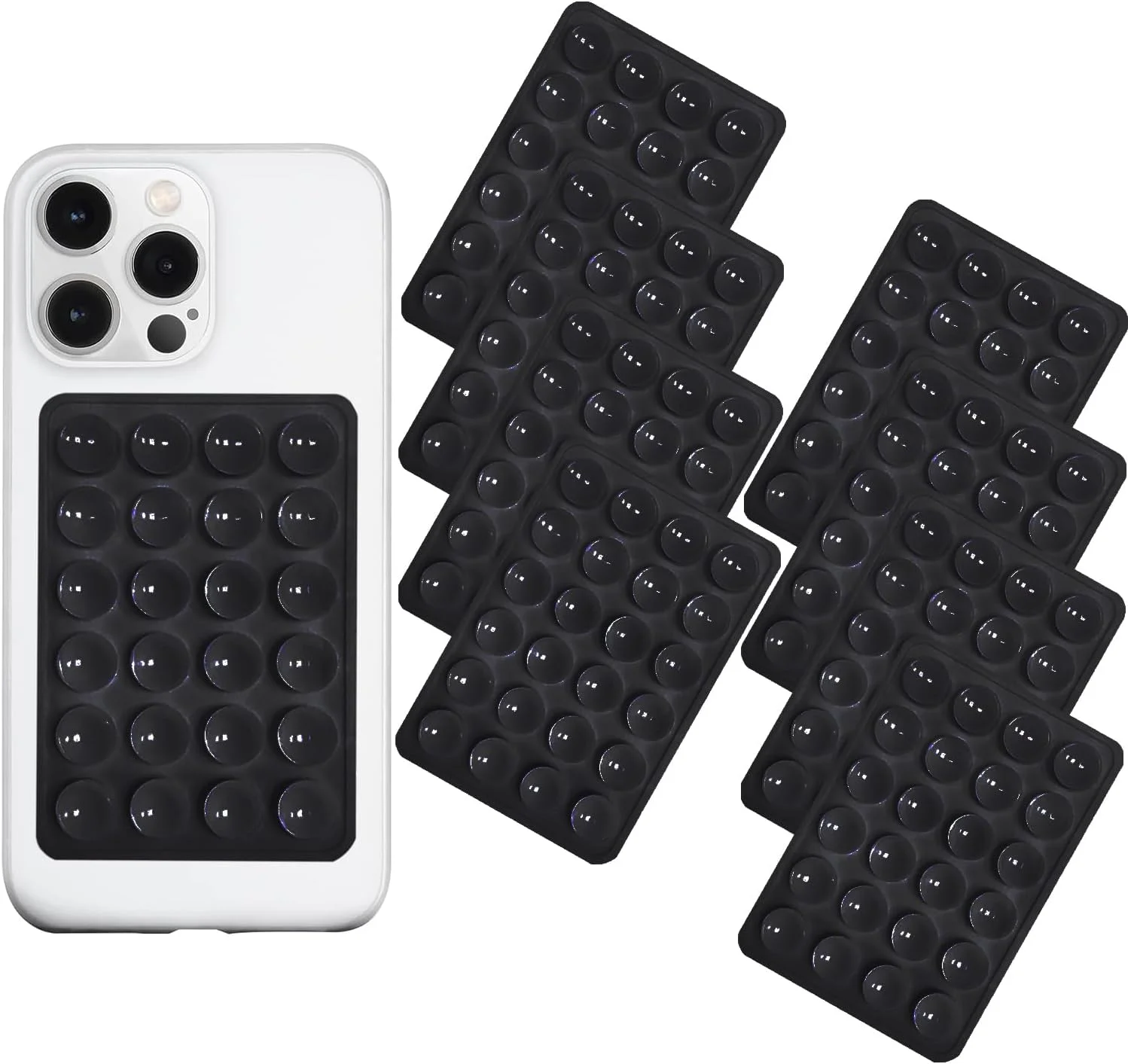 پایه نگهدارنده چسبی سیلیکونی گوشی موبایل LCHYI، 8 عددی، مناسب برای عکس، ویدیو تیک تاک و سلفی - 2.25×3.25 اینچ (مشکی) پایه نگهدارنده چسبی سیلیکونی گوشی موبایل LCHYI، 8 عددی، مناسب برای عکس، ویدیو تیک تاک و سلفی - 2.25×3.25 اینچ (مشکی)