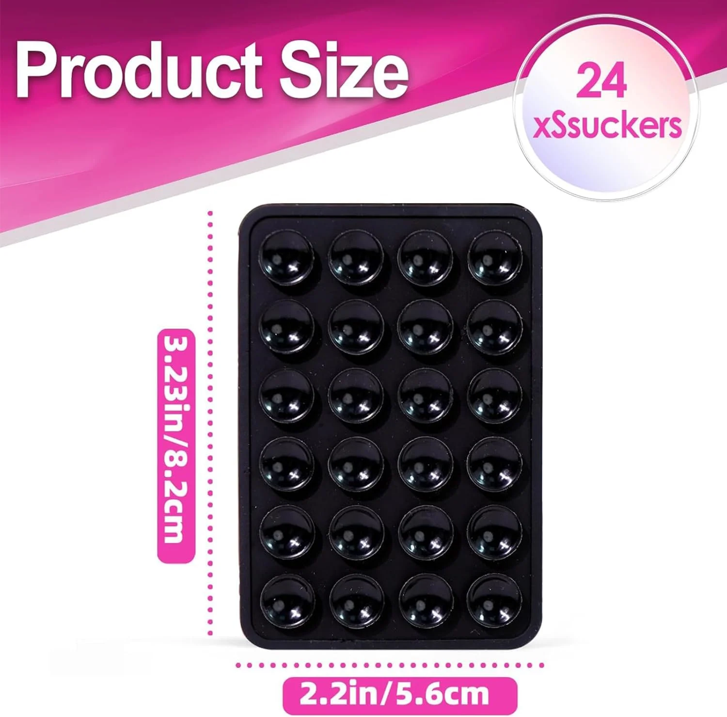 پایه نگهدارنده چسبی سیلیکونی گوشی موبایل LCHYI، 8 عددی، مناسب برای عکس، ویدیو تیک تاک و سلفی - 2.25×3.25 اینچ (مشکی) پایه نگهدارنده چسبی سیلیکونی گوشی موبایل LCHYI، 8 عددی، مناسب برای عکس، ویدیو تیک تاک و سلفی - 2.25×3.25 اینچ (مشکی)