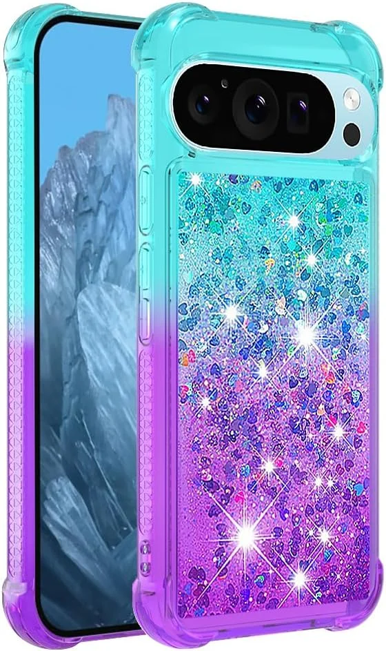 قاب اکلیلی برای گوگل پیکسل 10 پرو ایکس ال، قاب درخشان عشق اکلیلی شن روان دخترانه زنانه، پایه شفاف، قاب TPU نرم برای گوگل پیکسل 10 پرو ایکس ال. آبی بنفش YBJ قاب اکلیلی برای گوگل پیکسل 10 پرو ایکس ال، قاب درخشان عشق اکلیلی شن روان دخترانه زنانه، پایه شفاف، قاب TPU نرم برای گوگل پیکسل 10 پرو ایکس ال. آبی بنفش YBJ