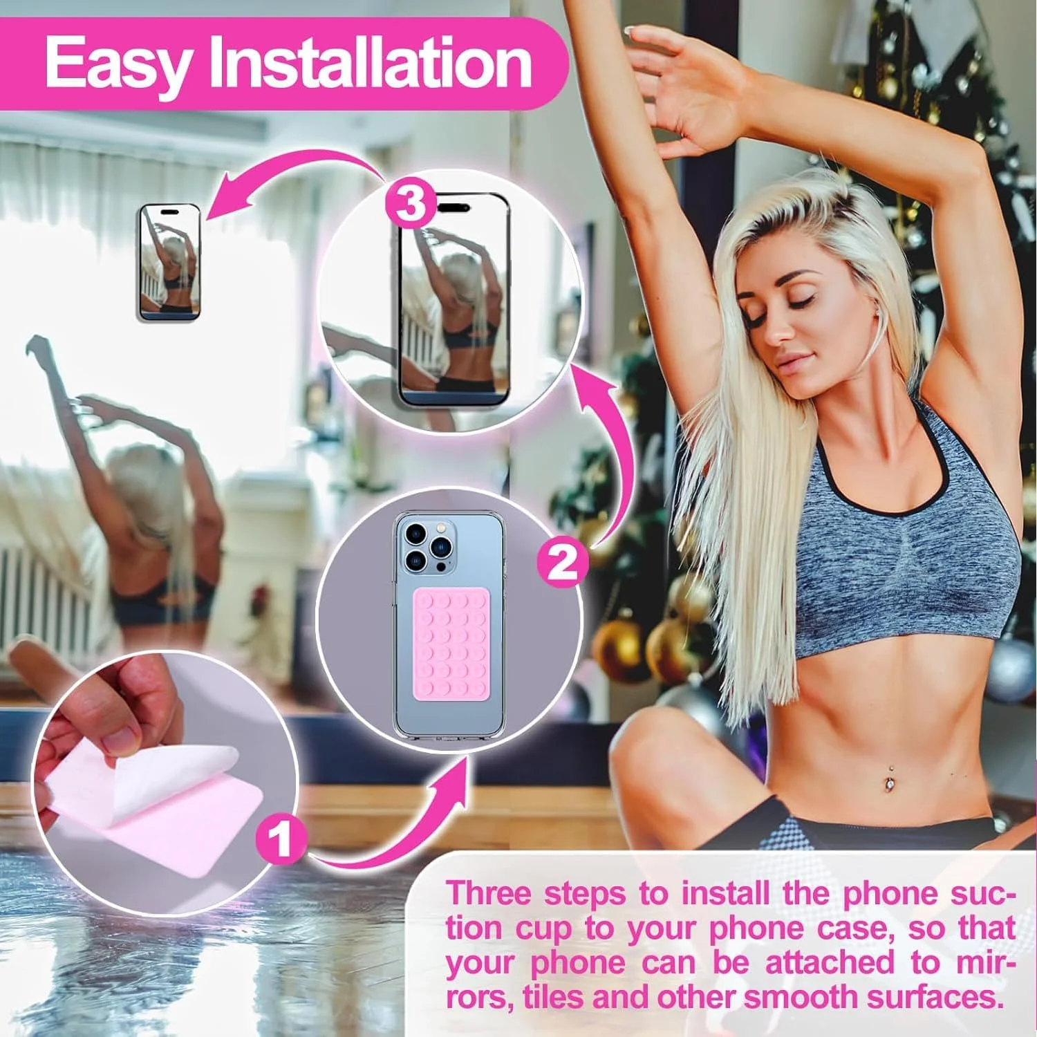 پایه نگهدارنده چسبی سیلیکونی گوشی موبایل LCHYI، 8 عددی، مناسب برای عکس، ویدیو تیک تاک و سلفی - 2.25×3.25 اینچ (مشکی) پایه نگهدارنده چسبی سیلیکونی گوشی موبایل LCHYI، 8 عددی، مناسب برای عکس، ویدیو تیک تاک و سلفی - 2.25×3.25 اینچ (مشکی)