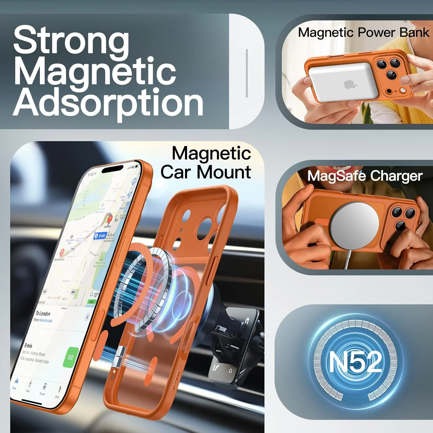 کاور آهنربایی JETech برای آیفون ۱۷ پرو ۶.۳ اینچی سازگار با MagSafe، محافظت کامل لنز دوربین، پشت مات نیمه شفاف باریک و مقاوم در برابر ضربه (نارنجی) کاور آهنربایی JETech برای آیفون ۱۷ پرو ۶.۳ اینچی سازگار با MagSafe، محافظت کامل لنز دوربین، پشت مات نیمه شفاف باریک و مقاوم در برابر ضربه (نارنجی)