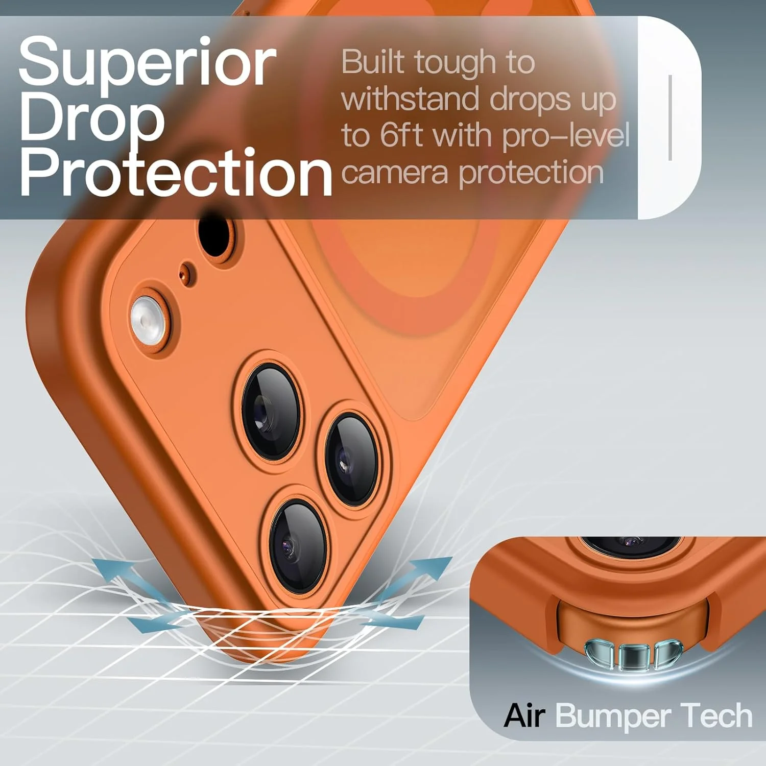 کاور آهنربایی JETech برای آیفون ۱۷ پرو ۶.۳ اینچی سازگار با MagSafe، محافظت کامل لنز دوربین، پشت مات نیمه شفاف باریک و مقاوم در برابر ضربه (نارنجی) کاور آهنربایی JETech برای آیفون ۱۷ پرو ۶.۳ اینچی سازگار با MagSafe، محافظت کامل لنز دوربین، پشت مات نیمه شفاف باریک و مقاوم در برابر ضربه (نارنجی)