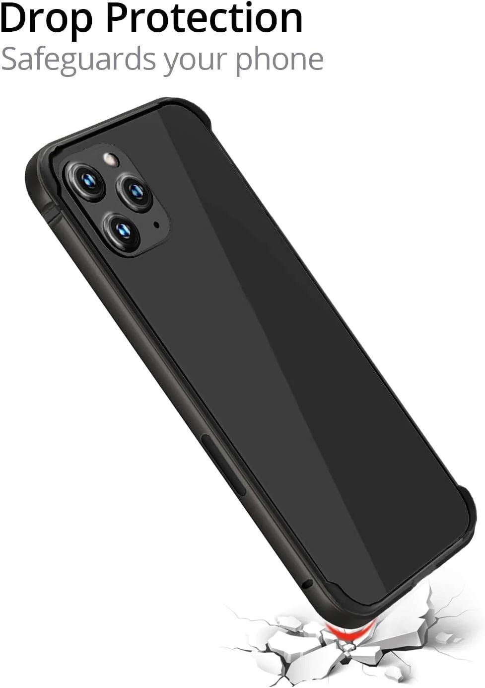 کاور گوشی RAEGR | بامپر آلومینیومی آنودایز شده | پشتیبانی از شارژ بی‌سیم Mag-Safe | کاور محافظ لبه‌ای مینیمال سازگار با آیفون 12/12 پرو (6.1 اینچ) 2020 - مشکی RG10181