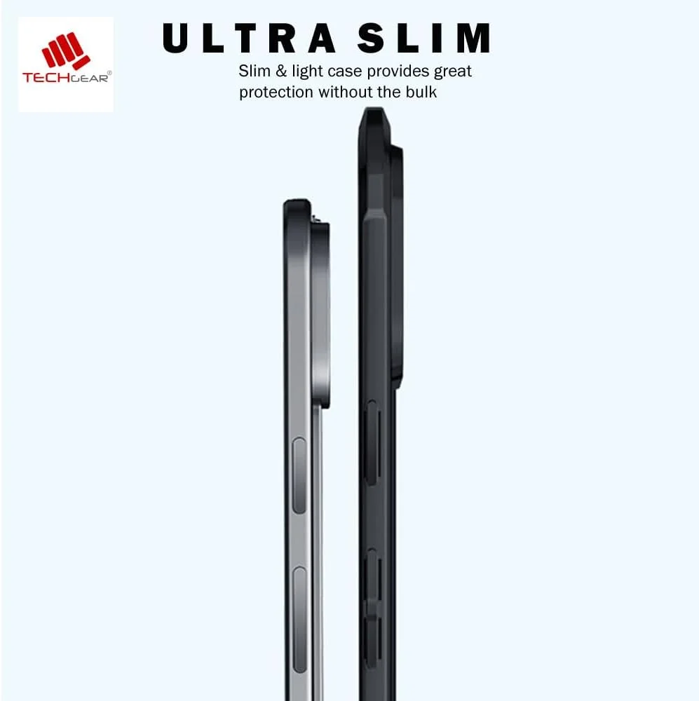 قاب محافظ مقاوم TECHGEAR Pixel 9 Pro Fold مدل [Fusion Armour]، قاب محافظ هیبریدی ممتاز با پوشش پشتی شفاف، طراحی شده برای Google Pixel 9 Pro Fold، مشکی