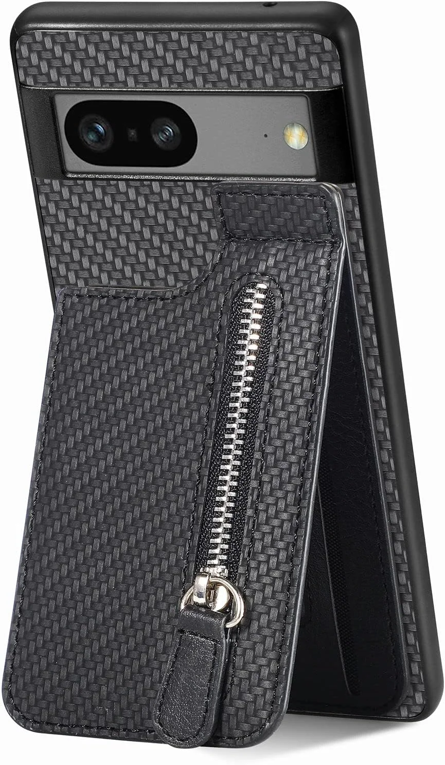 کیف پول چرمی محافظ گوشی گوگل پیکسل 7A به همراه جای کارت اعتباری و زیپ