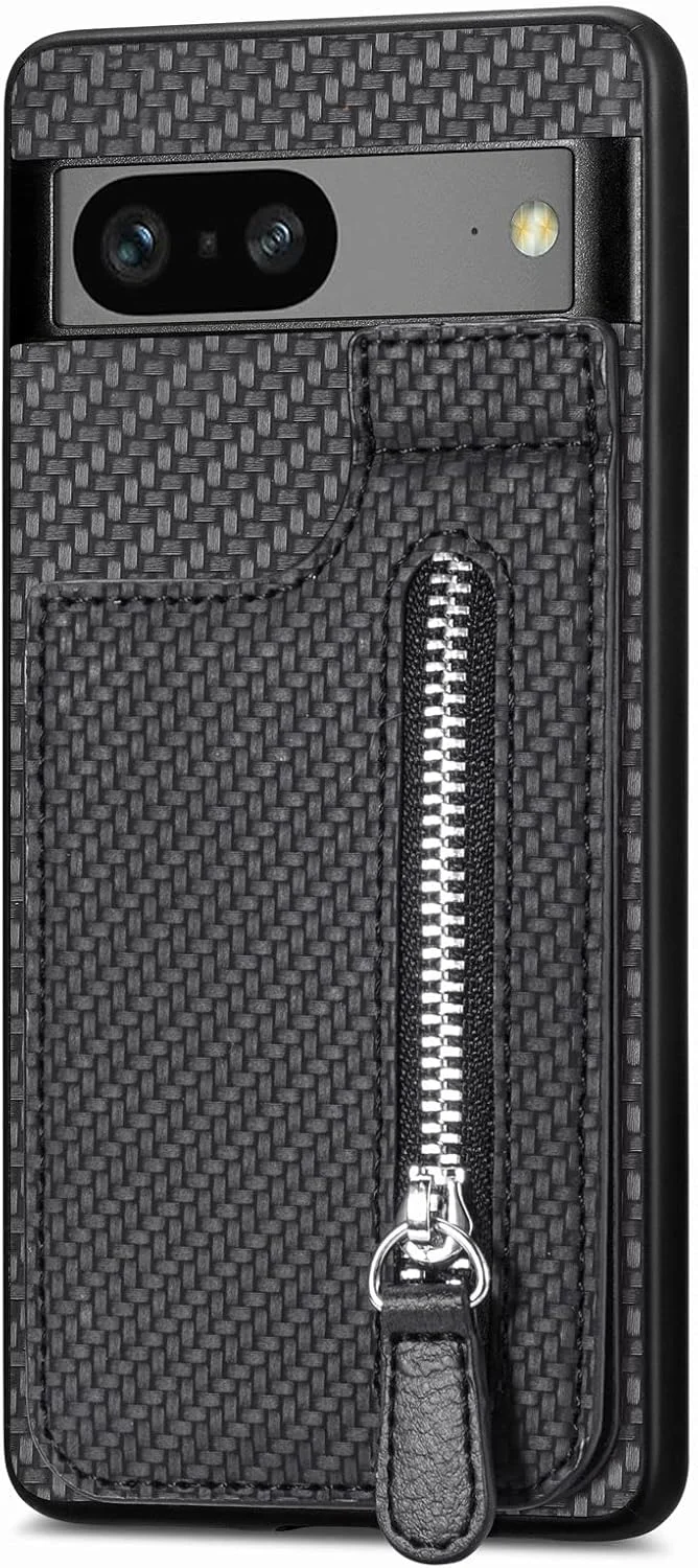 کیف پول چرمی محافظ گوشی گوگل پیکسل 7A به همراه جای کارت اعتباری و زیپ کیف پول چرمی محافظ گوشی گوگل پیکسل 7A به همراه جای کارت اعتباری و زیپ