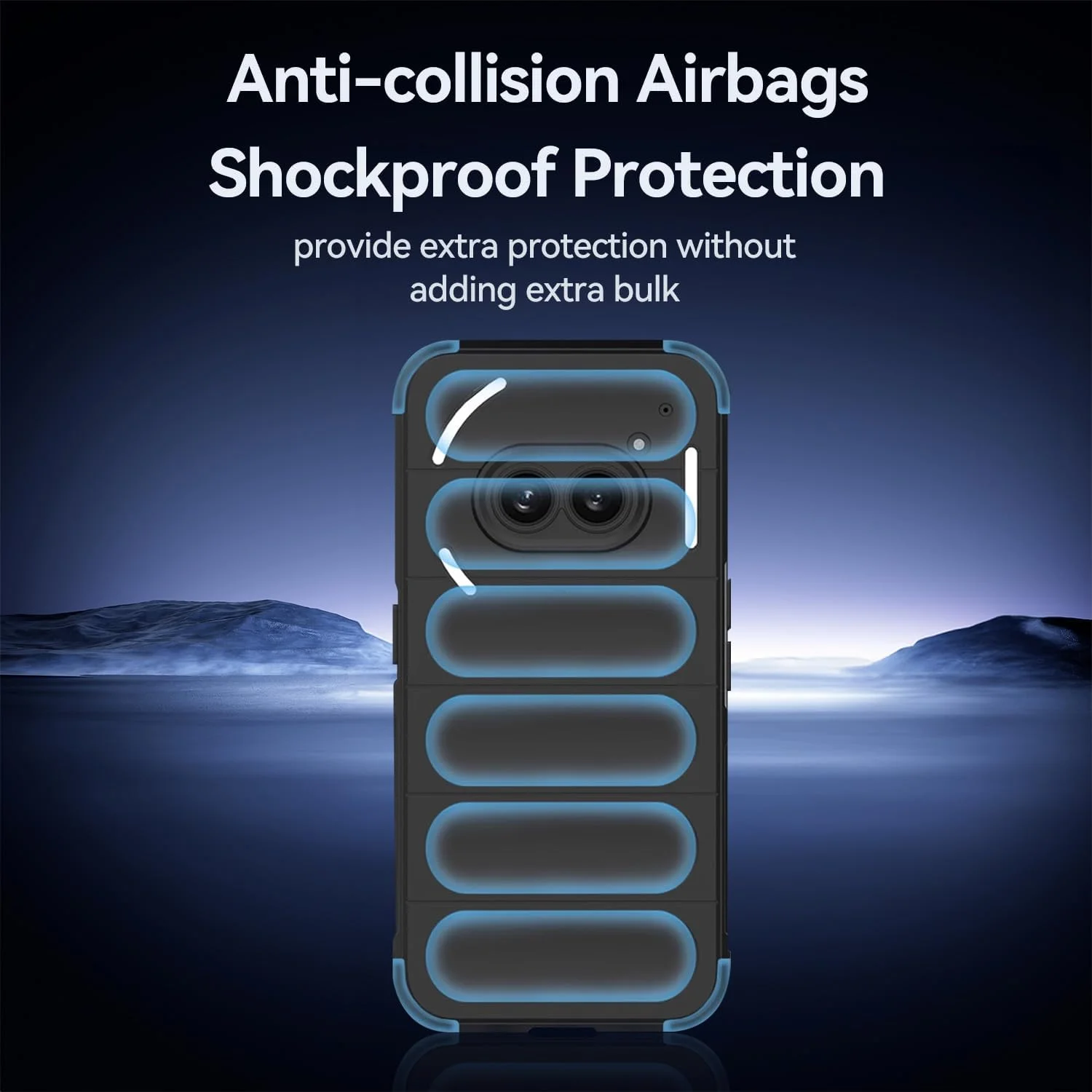 قاب سیلیکونی T Tersely برای Nothing Phone (2a)، قاب محافظ نرم و ضد ضربه و ضد خش با روکش سیلیکون مایع و آستر مخملی (مشکی)